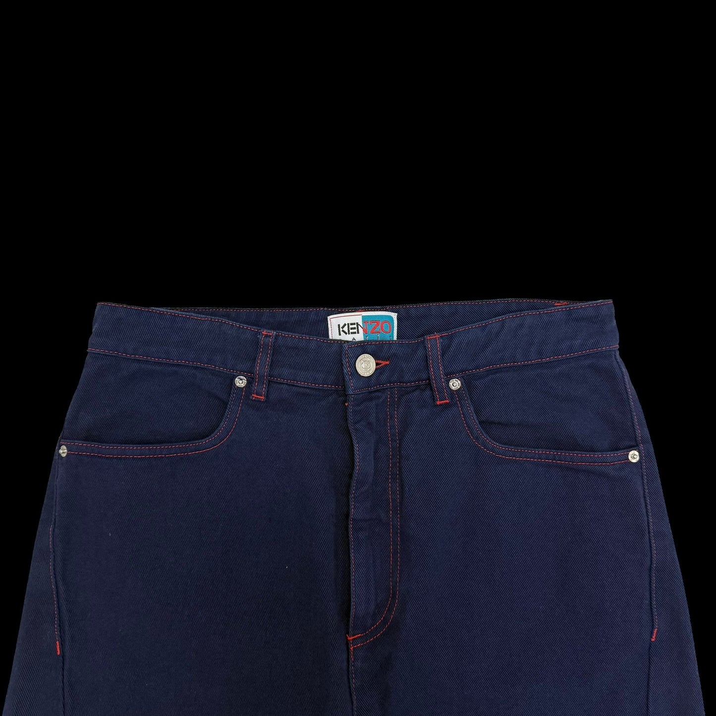 Kenzo Paris Memento Collection Twisted Dart Indigo Jeans (Size 31”)
