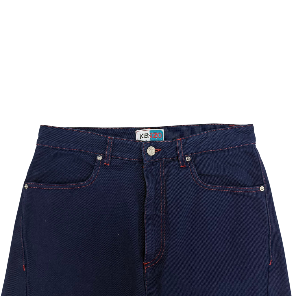Kenzo Paris Memento Collection Twisted Dart Indigo Jeans (Size 31”)