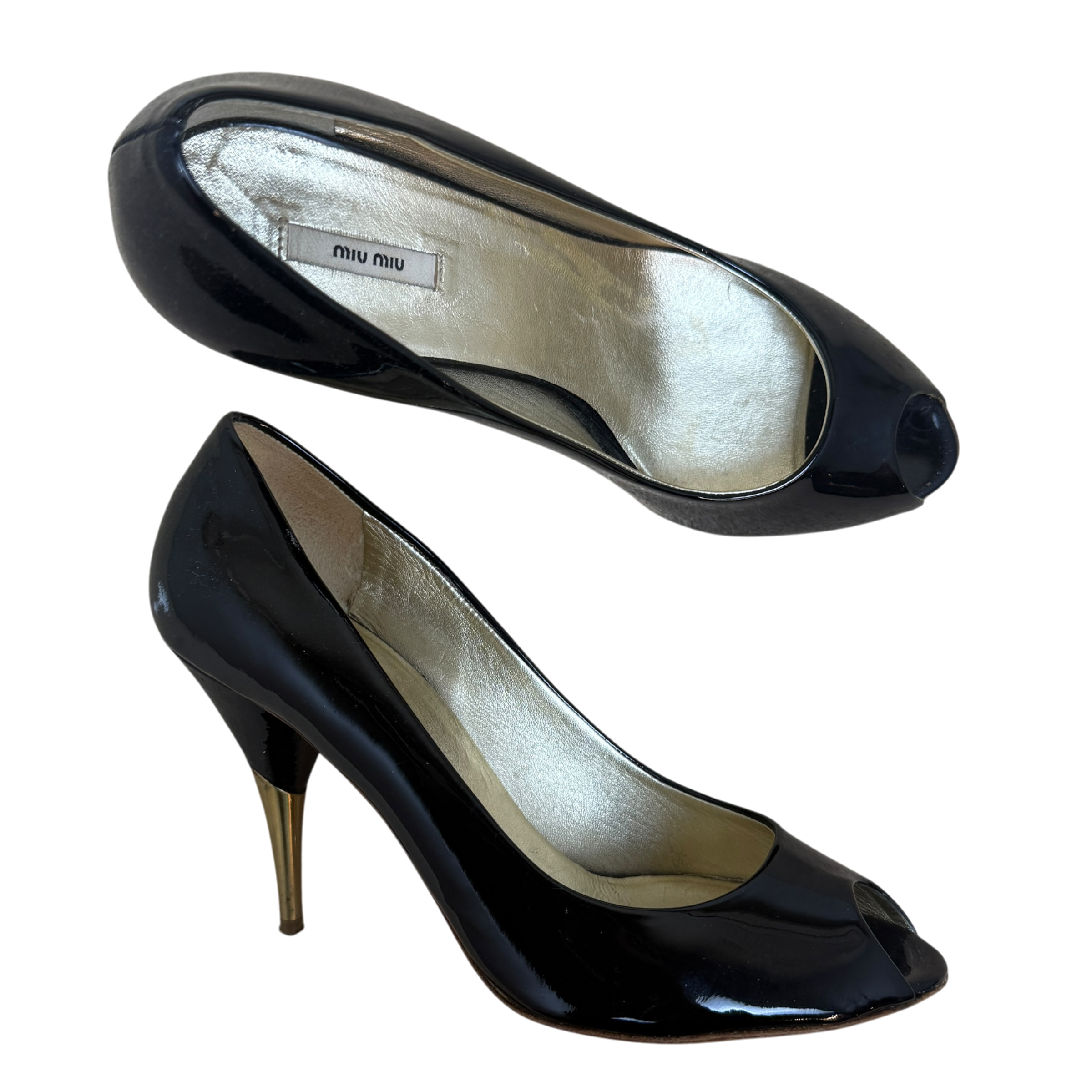 Miu Miu Patent Leather Pumps Black (Size EU36.5)
