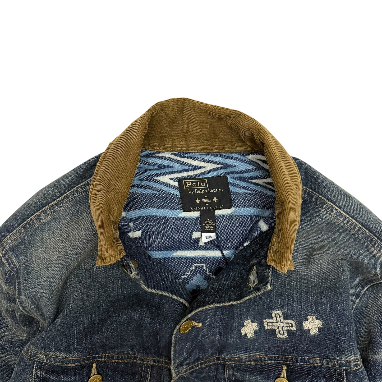 Polo Ralph Lauren x Naiomi Glasses Denim Trucker Jacket Faded Blue (Size M)