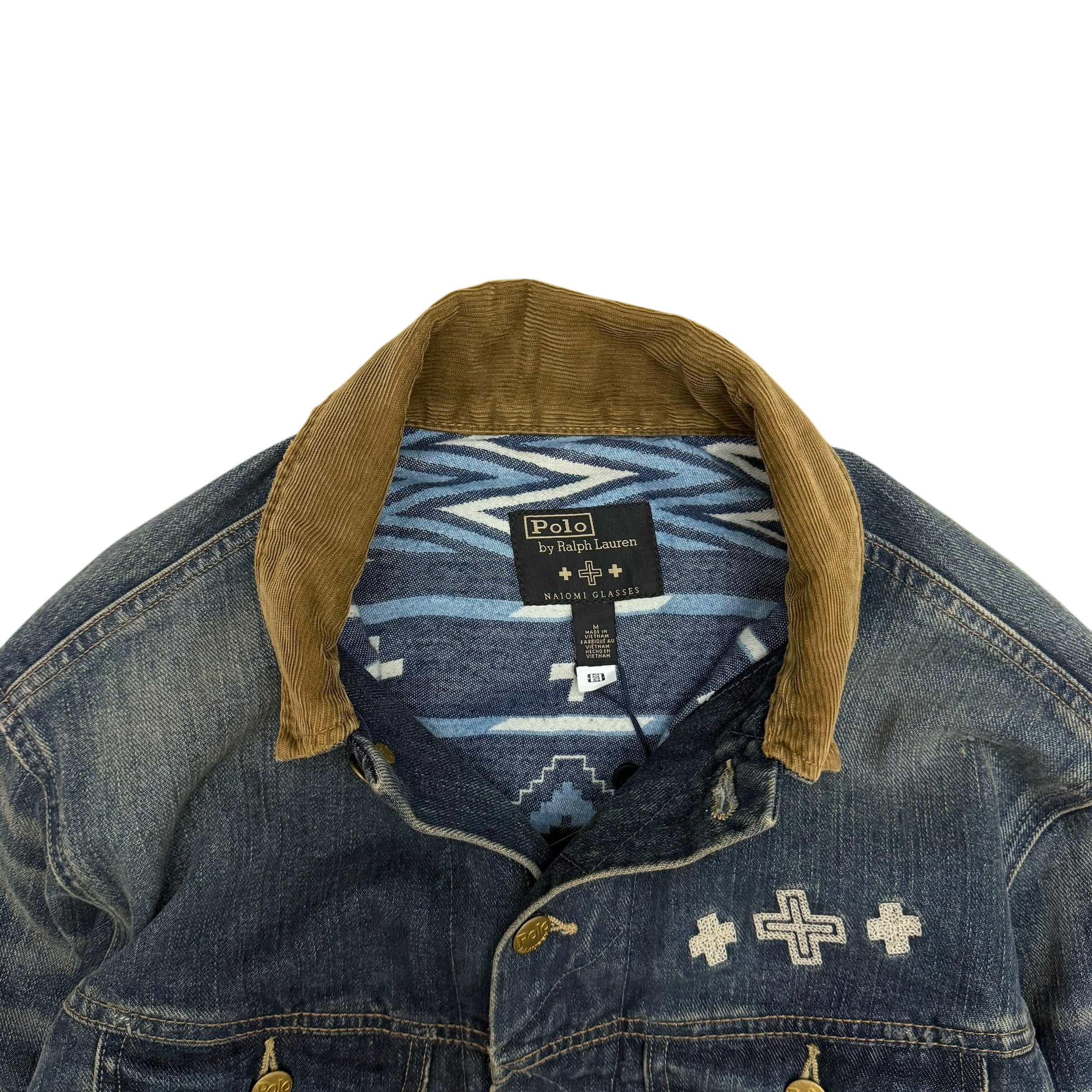 Polo Ralph Lauren x Naiomi Glasses Denim Trucker Jacket Faded Blue (Size M)