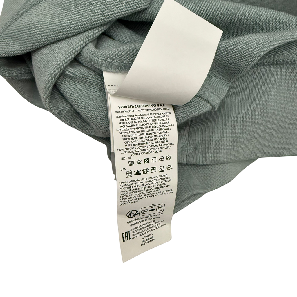 Stone Island Garment-Dyed Quarter-Zip Sweatshirt Light Blue (Fits L-XL)