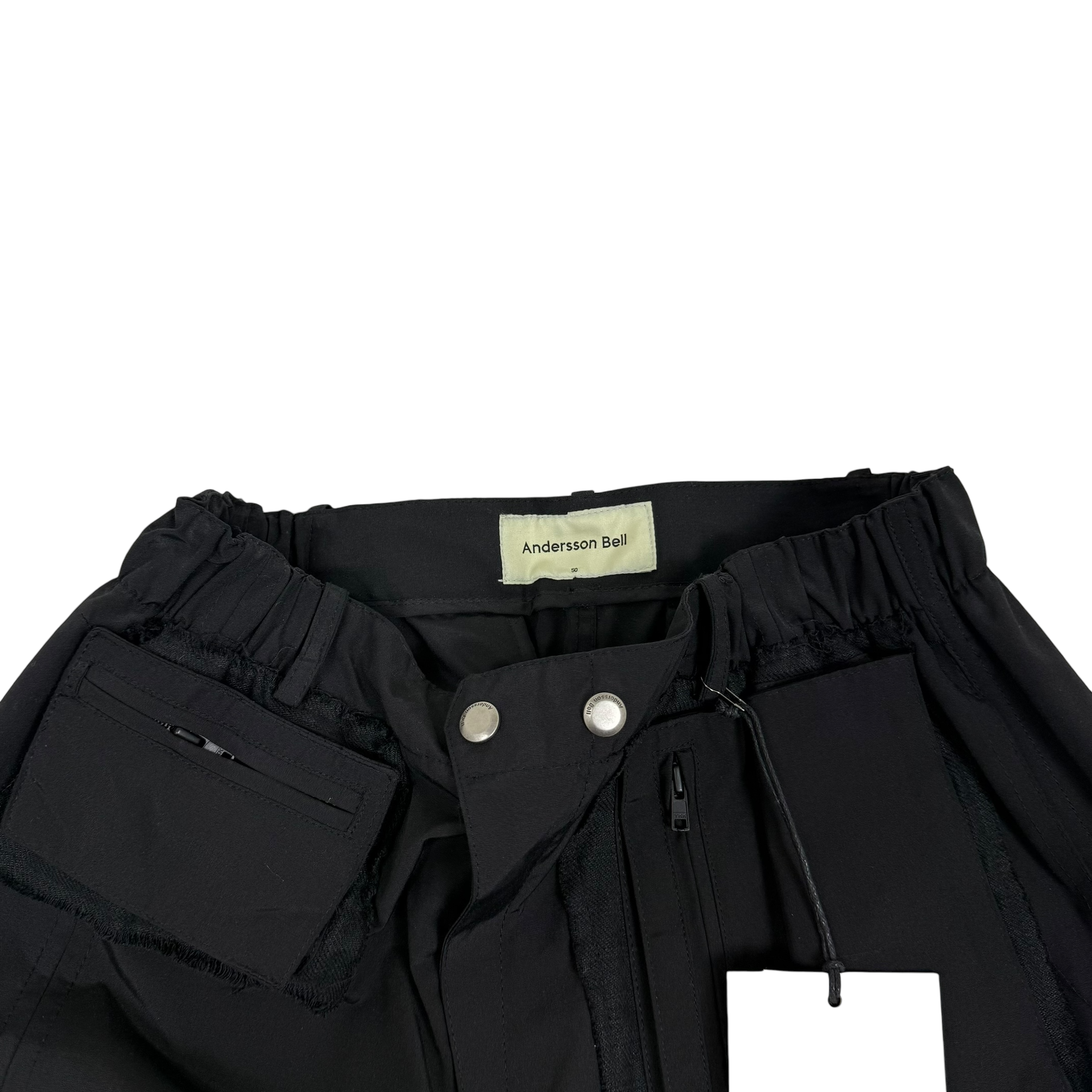 Andersson Bell Raw Edge Multi Pocket Pants Black (Size L)