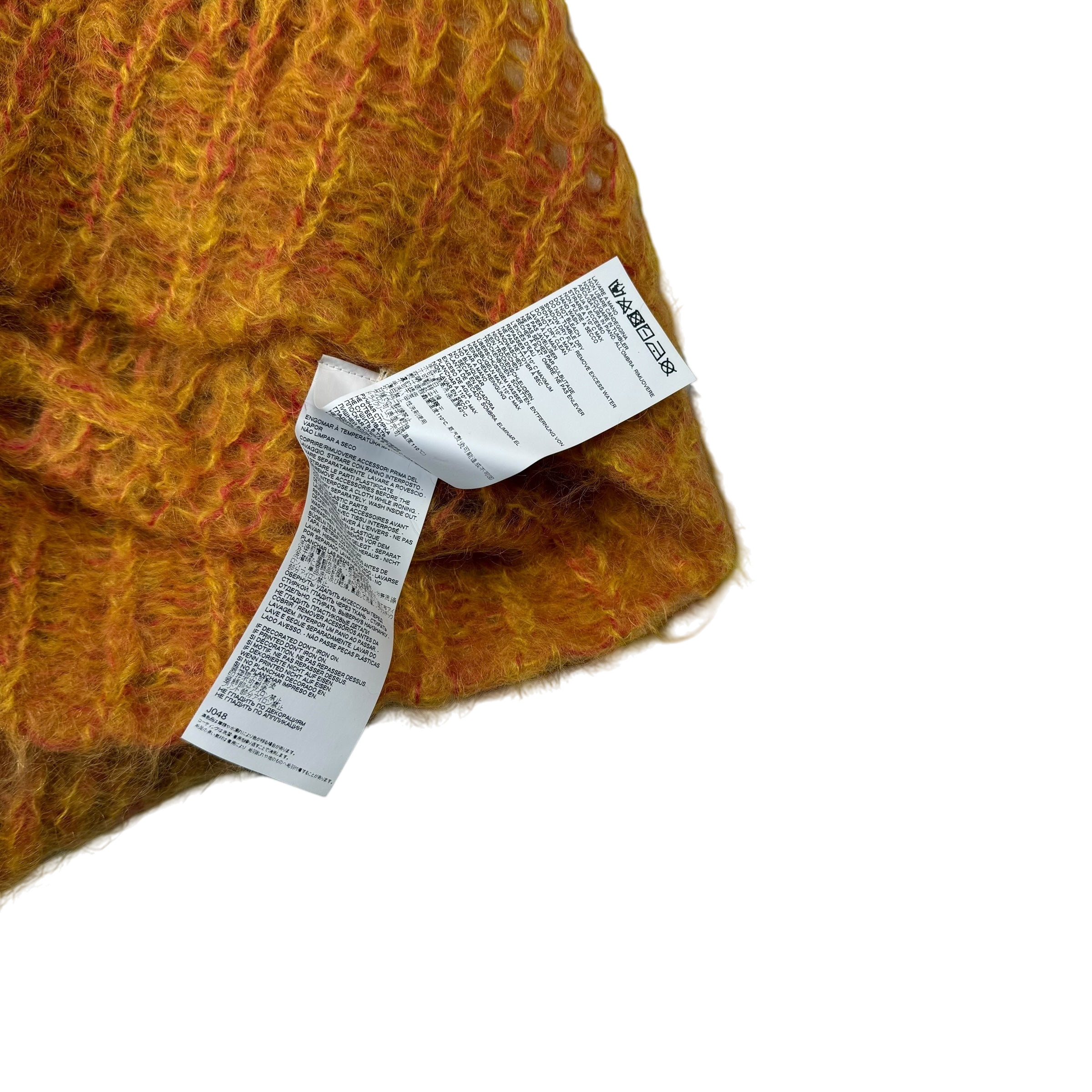 MARNI Latticed Open-Gauge Oversized Mohair-Blend Sweatshirt Orange (Size L)