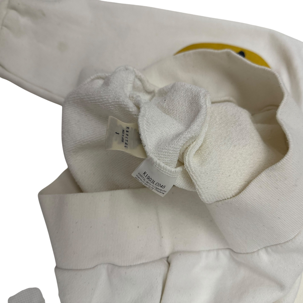 Kapital Smiley Crewneck Sweatshirt Grey (Size 3)