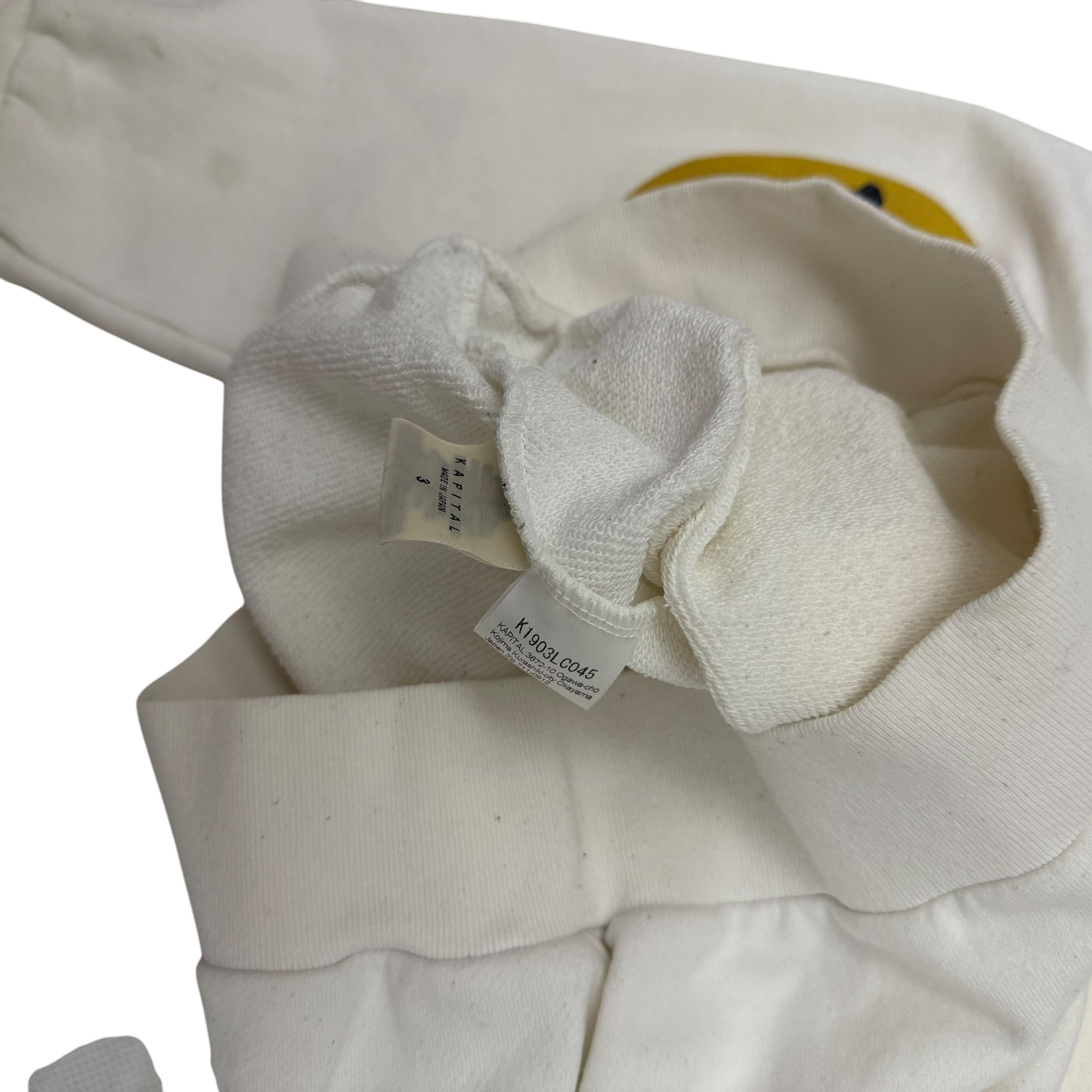 Kapital Smiley Crewneck Sweatshirt Grey (Size 3)