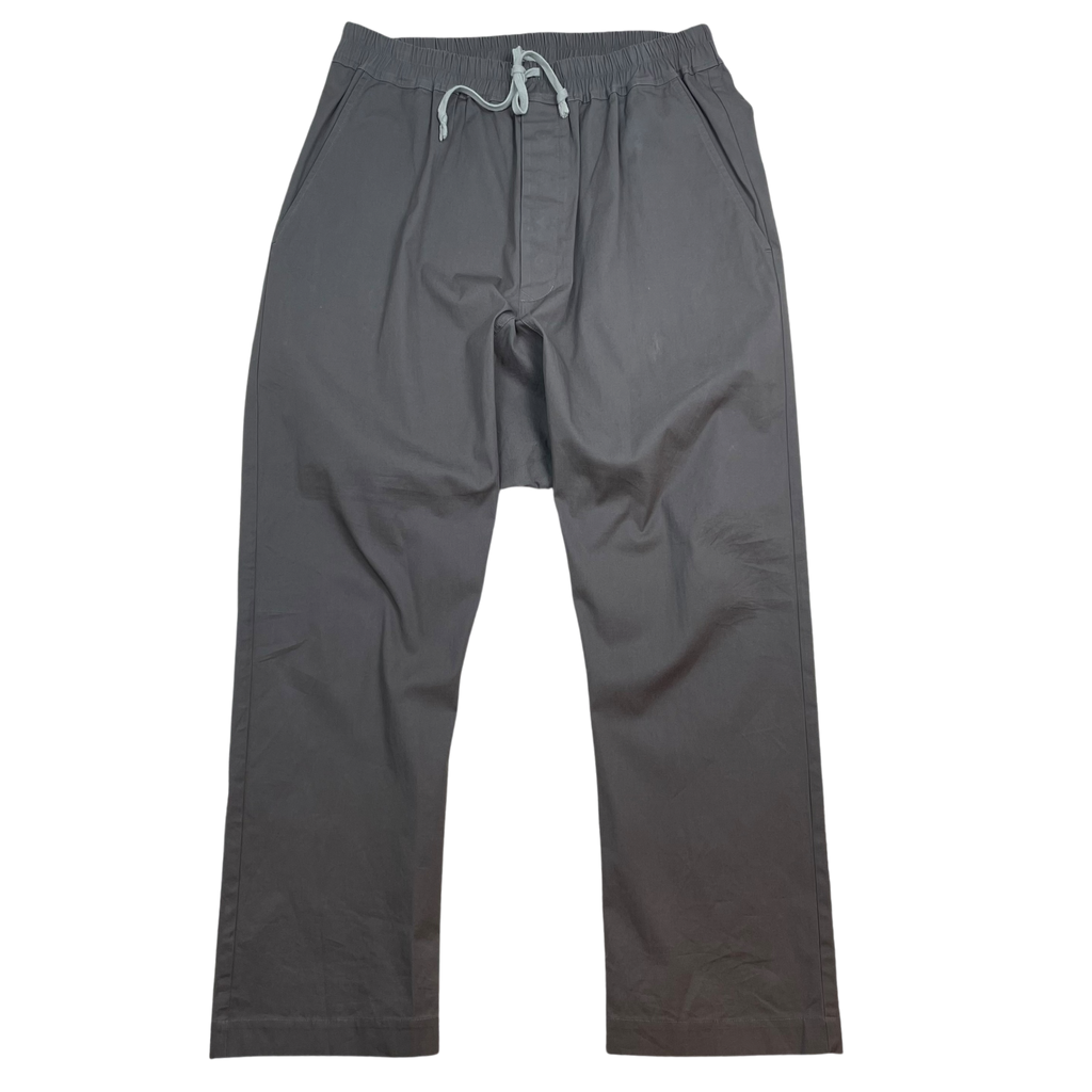 Rick Owens SS22 Fogachine Drop Crotch Nylon Trousers ‘Dust’ Grey (Size 54)