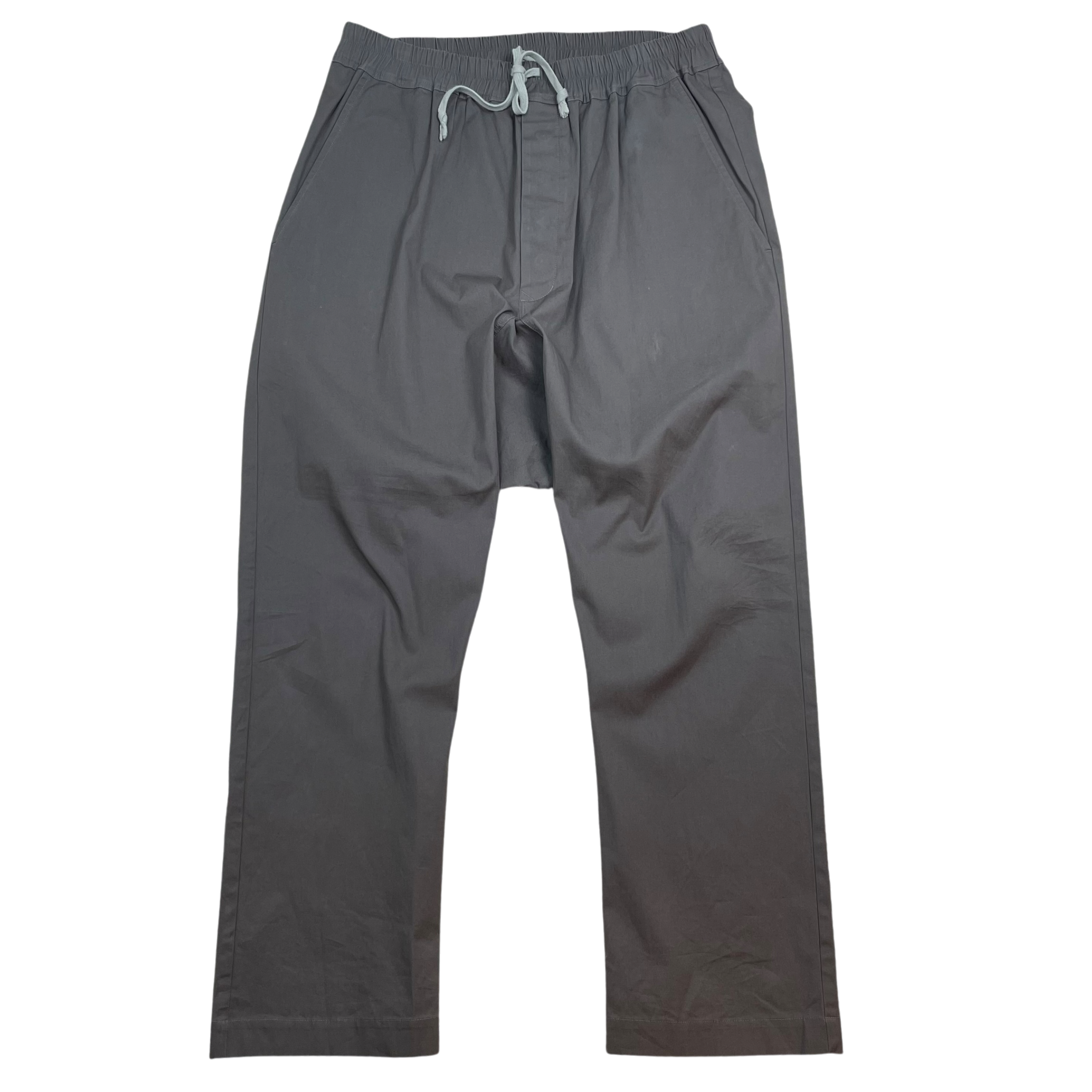Rick Owens SS22 Fogachine Drop Crotch Nylon Trousers ‘Dust’ Grey (Size 54)