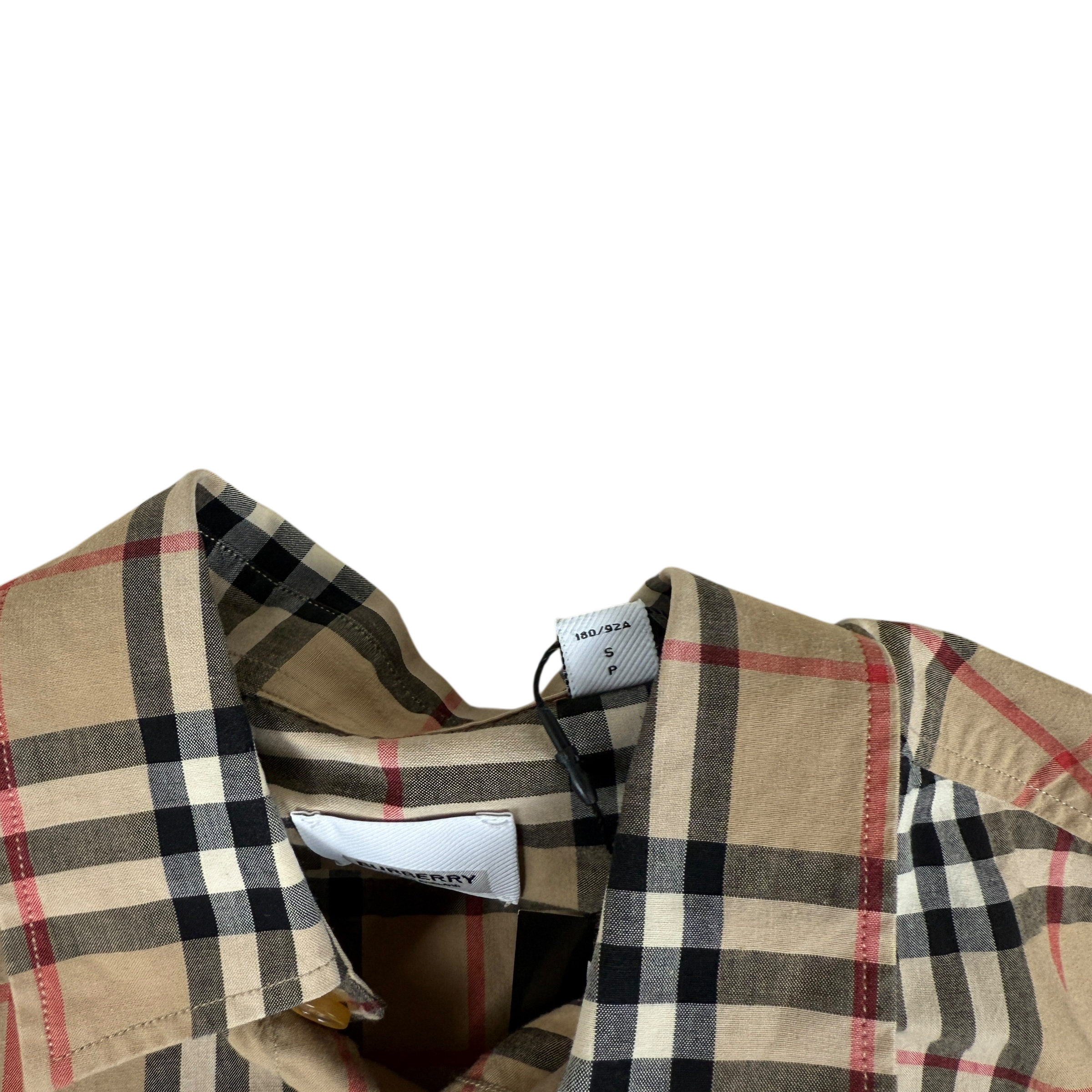 Burberry Nova Check Logo Button-Up Shirt (Size S)