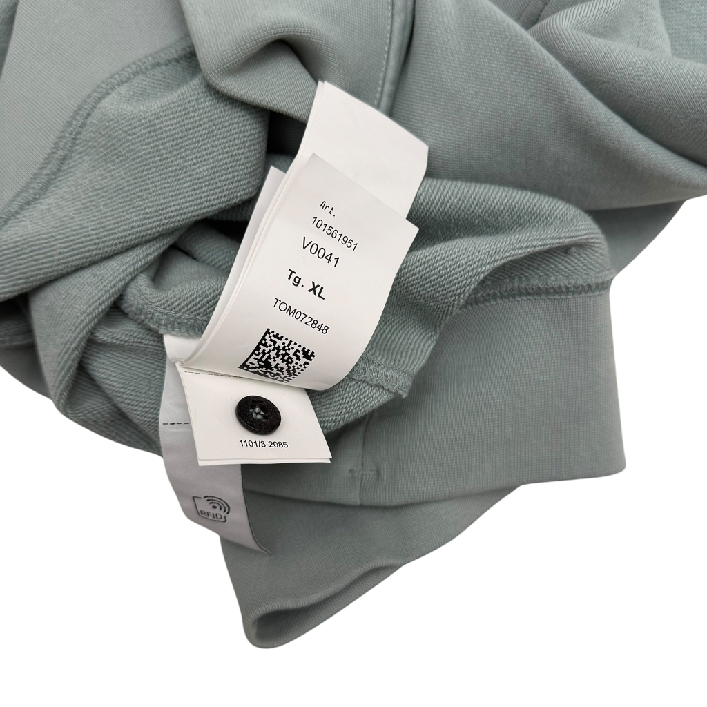 Stone Island Garment-Dyed Quarter-Zip Sweatshirt Light Blue (Fits L-XL)