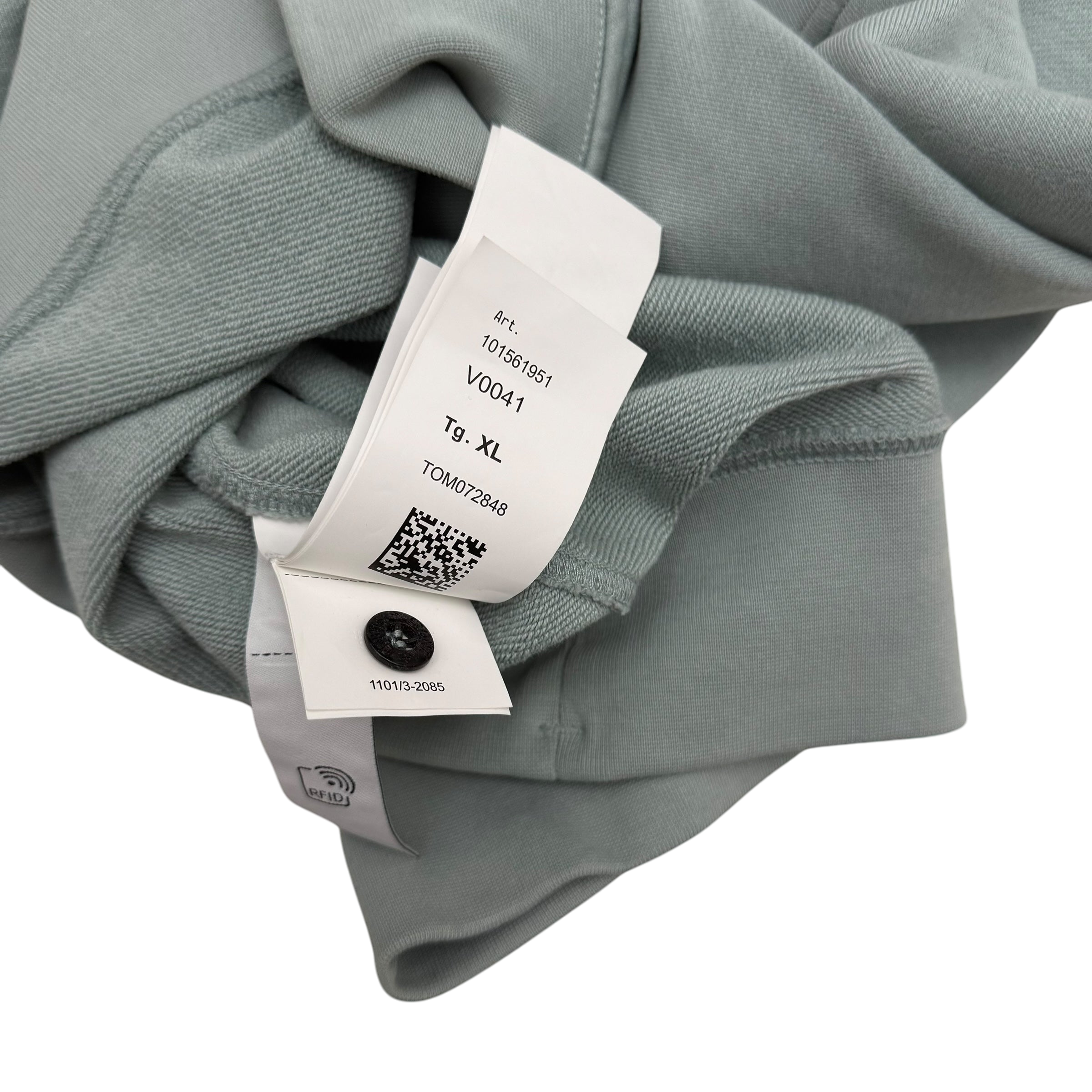 Stone Island Garment-Dyed Quarter-Zip Sweatshirt Light Blue (Fits L-XL)