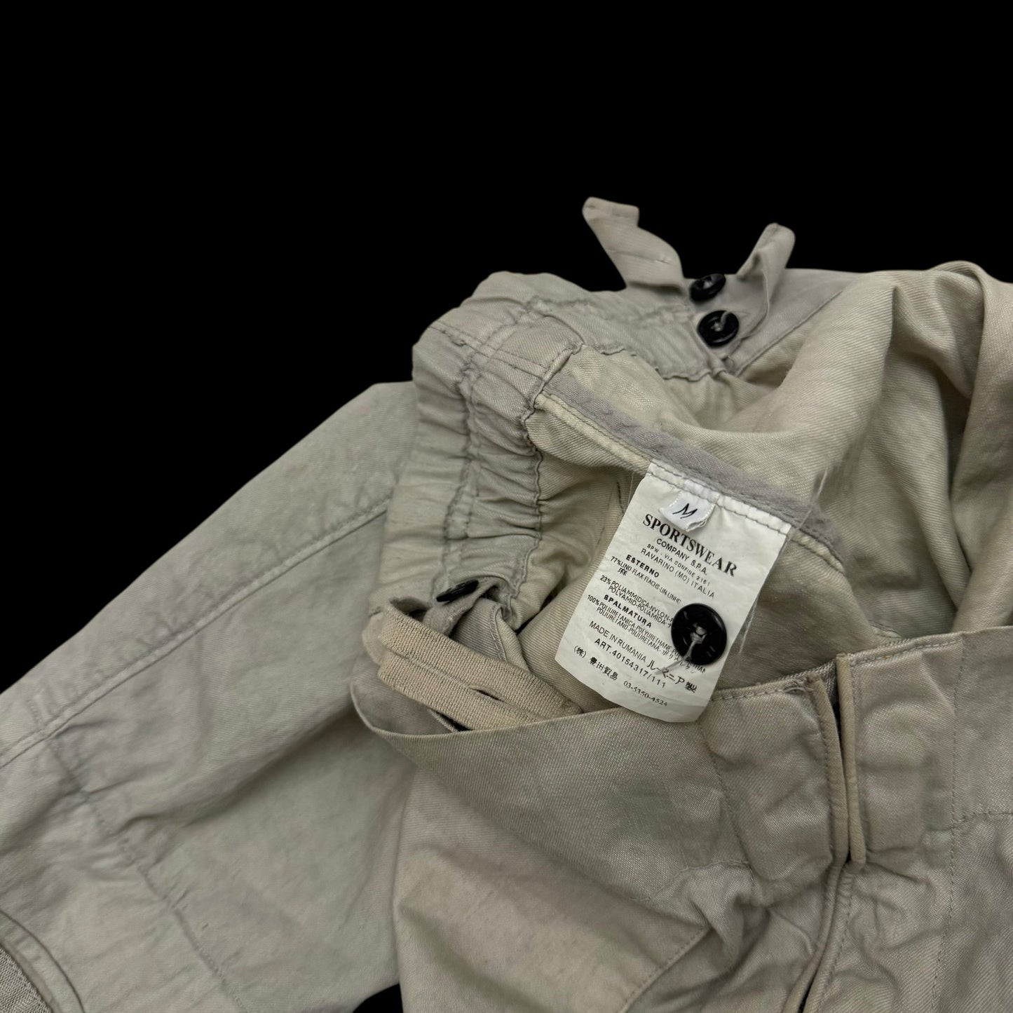 Stone Island SS 2004 Lino Flax Jacket Light Grey (Size M)