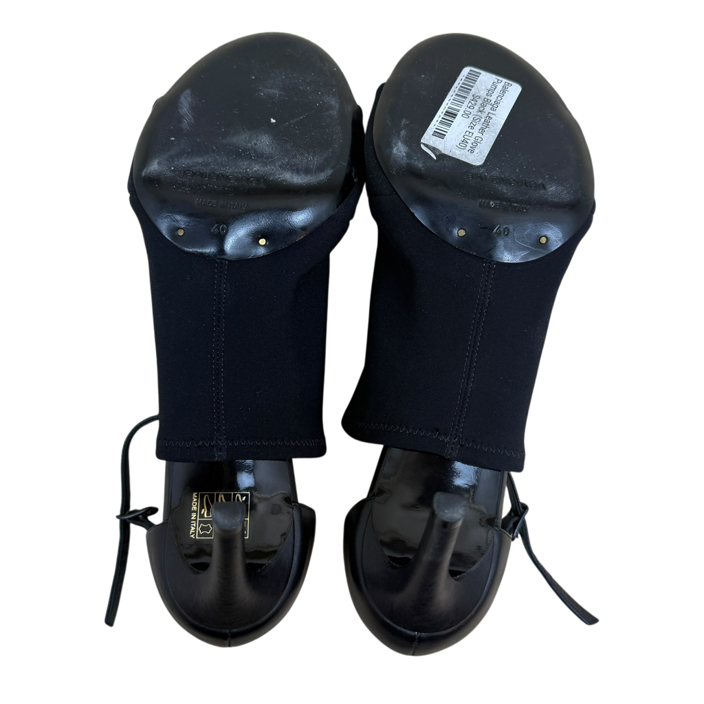 Balenciaga Leather Glove Pumps Black (Size EU40)