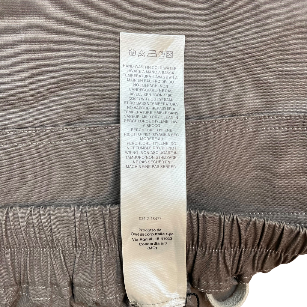 Rick Owens SS22 Fogachine Drop Crotch Nylon Trousers ‘Dust’ Grey (Size 54)