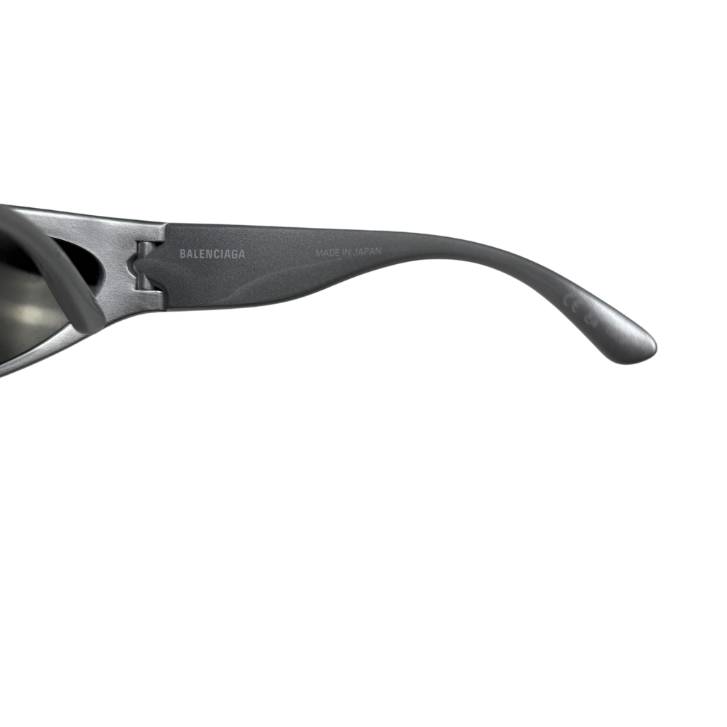 Balenciaga Swift Oval Sunglasses Silver