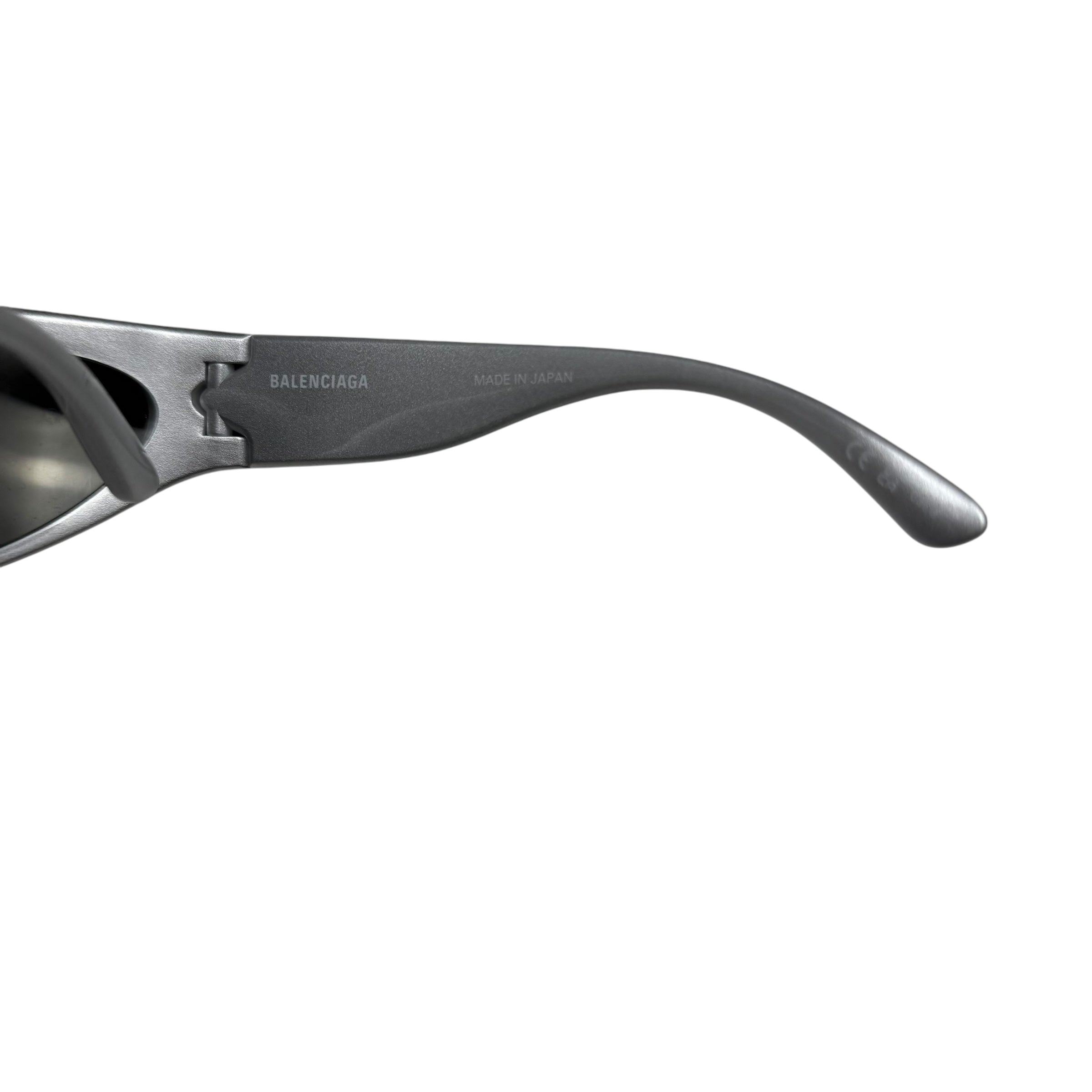 Balenciaga Swift Oval Sunglasses Silver