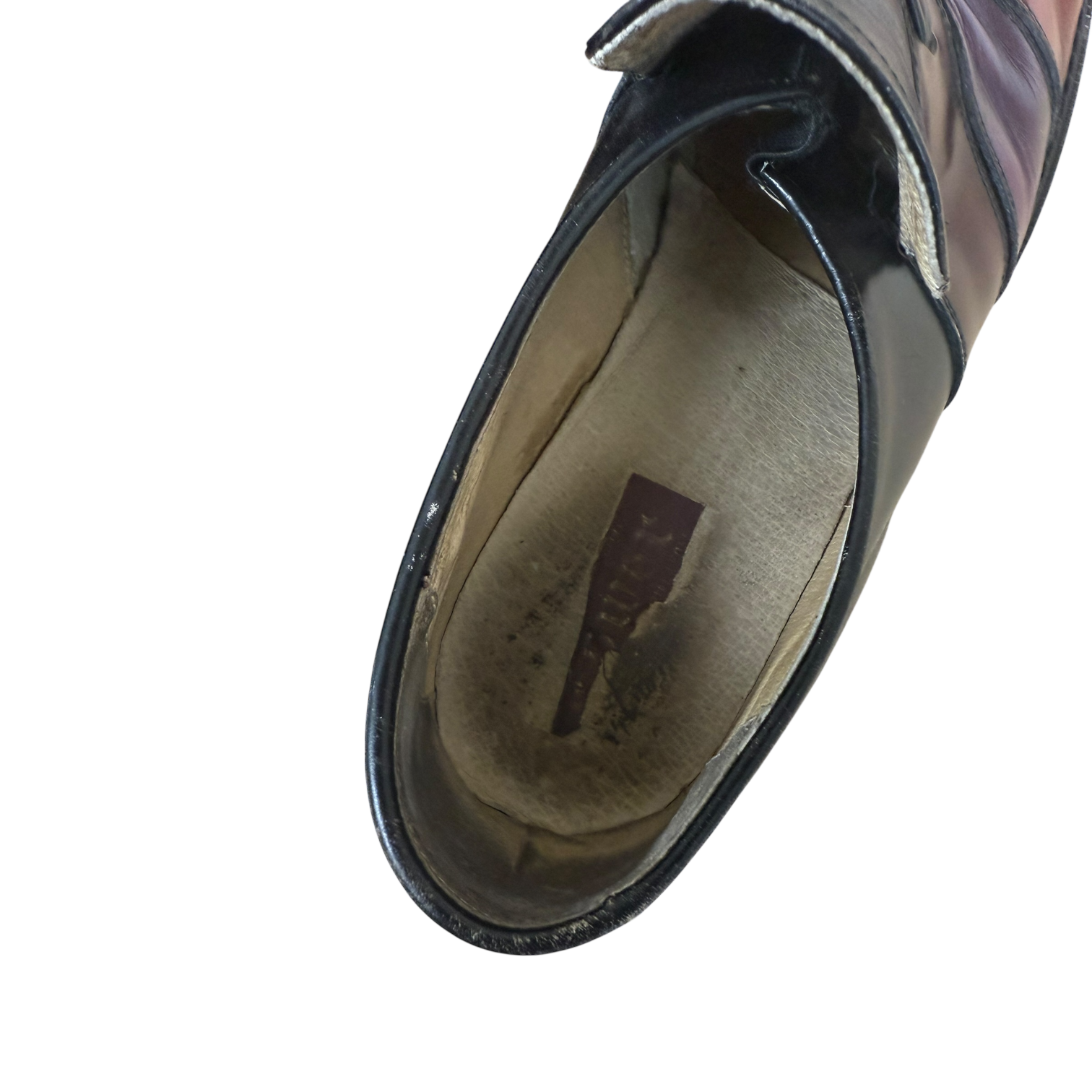 1970s Leather Patterned Loafers Black/Multi (EU45/US11-12)