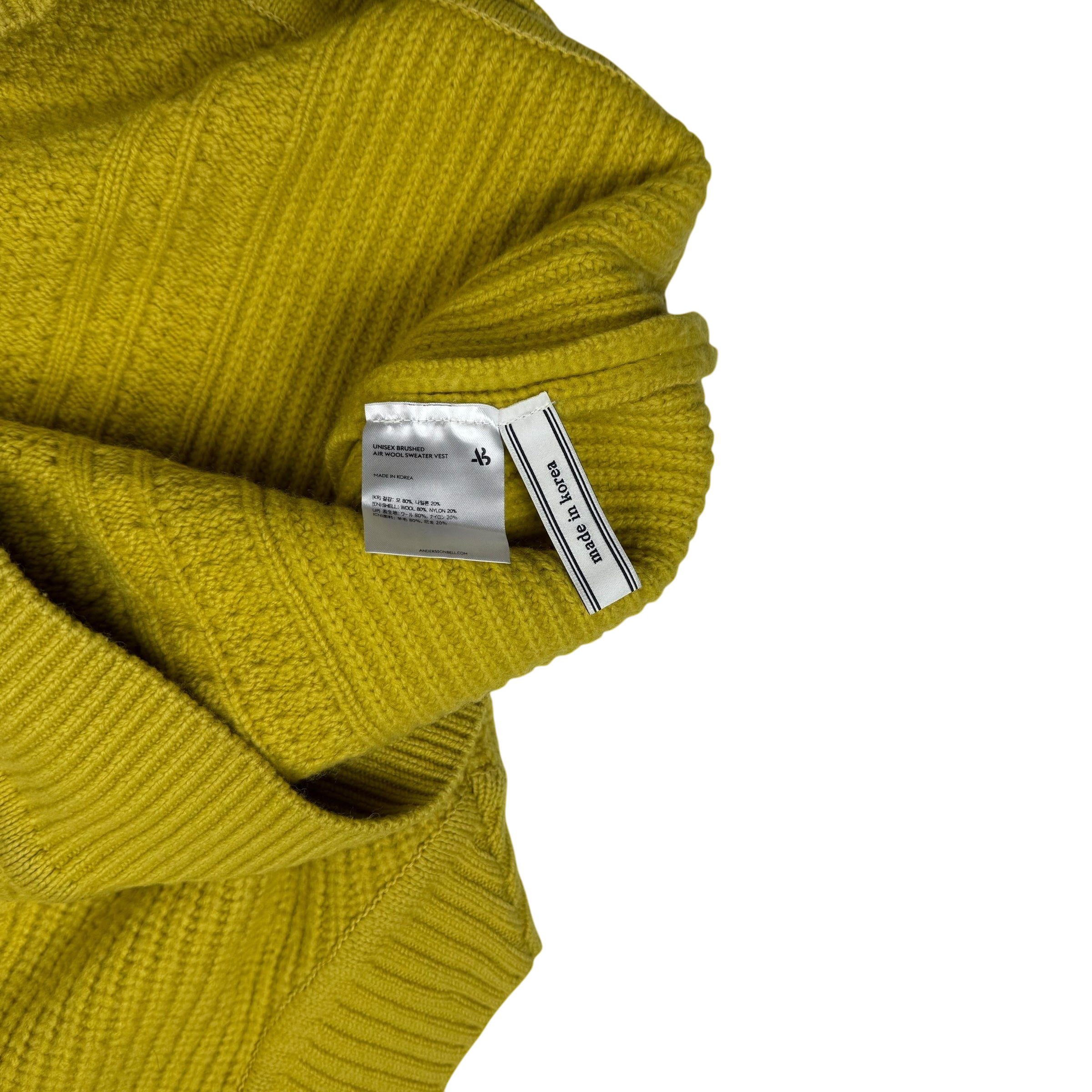 Andersson Bell Brushed Air Wool Vest Yellow (Size L)