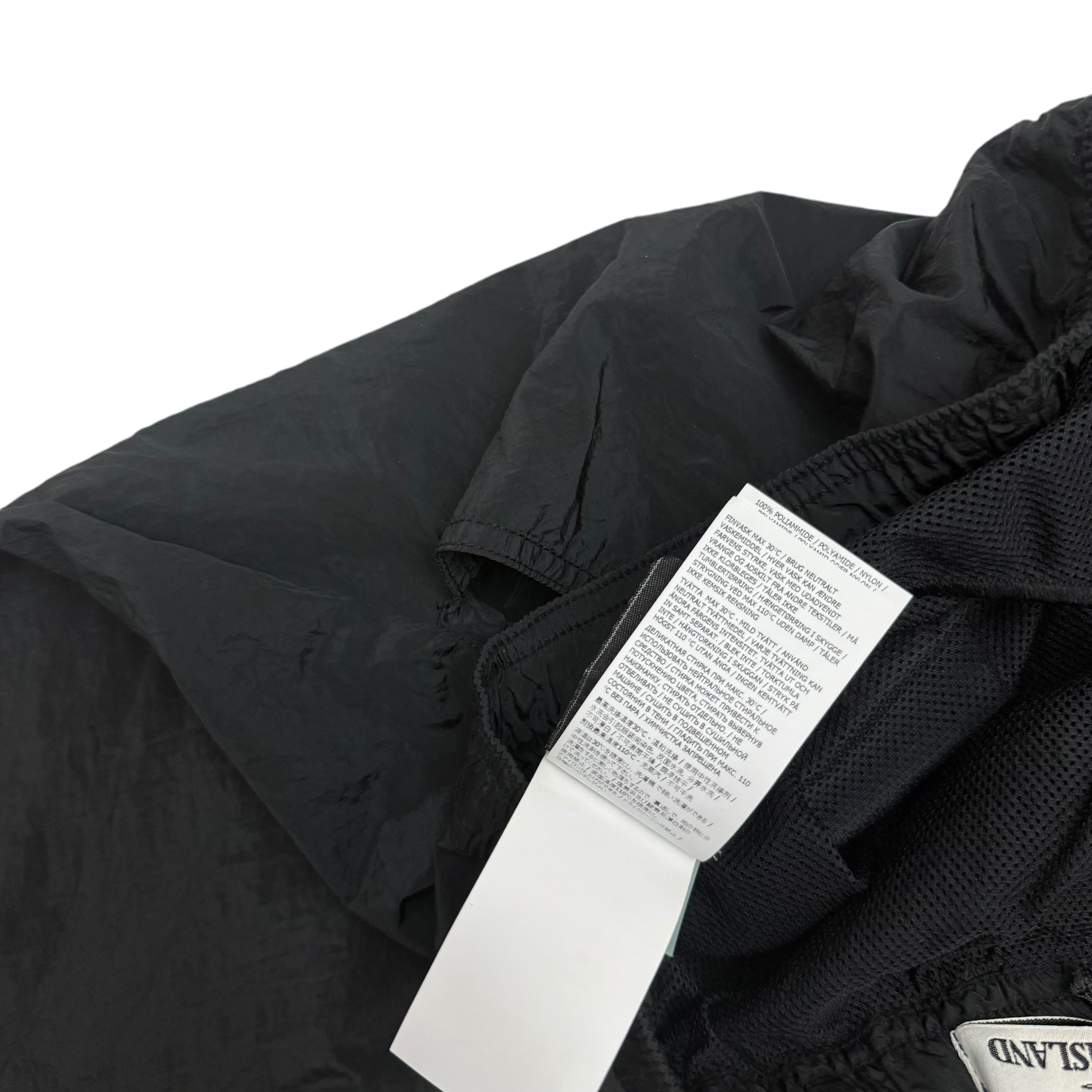 Stone Island Logo Patch Nylon Metal Shorts Black (Size XL)