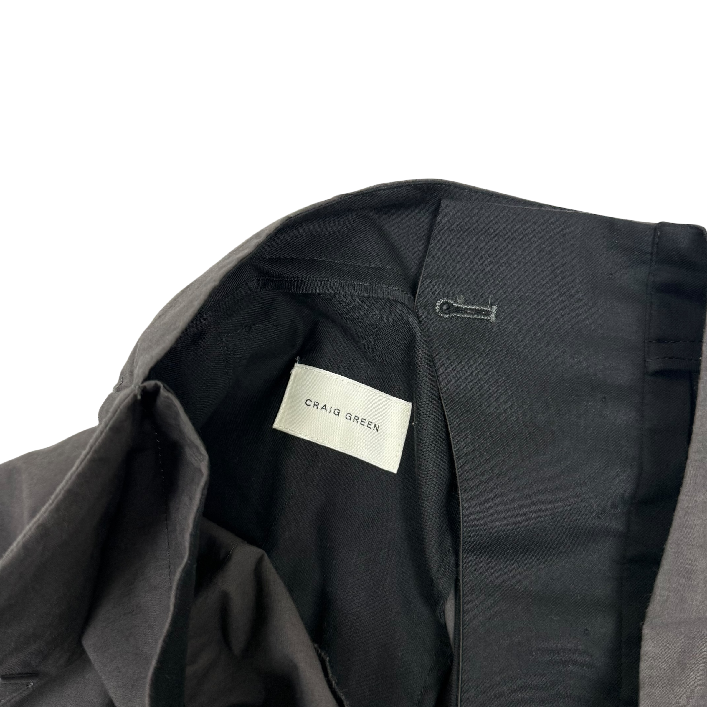 Craig Green Wrap-Detail Wide-Leg Trousers Grey (Size M)