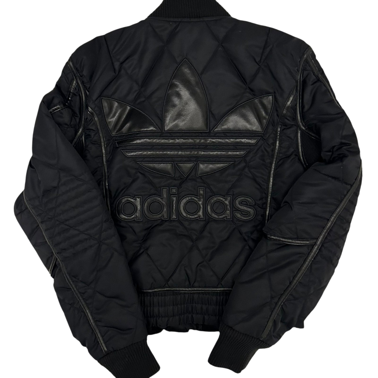 Rare Adidas x Jeremy Scott Quilted Bomber Jacket Black (Size S Womens)