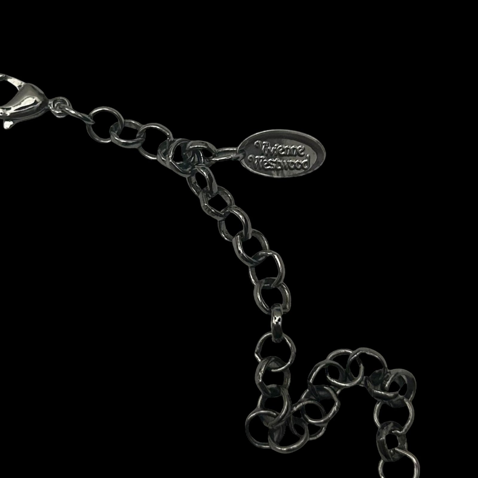 Vivienne Westwood Orb Giant 3D Necklace Gun Metal Silver