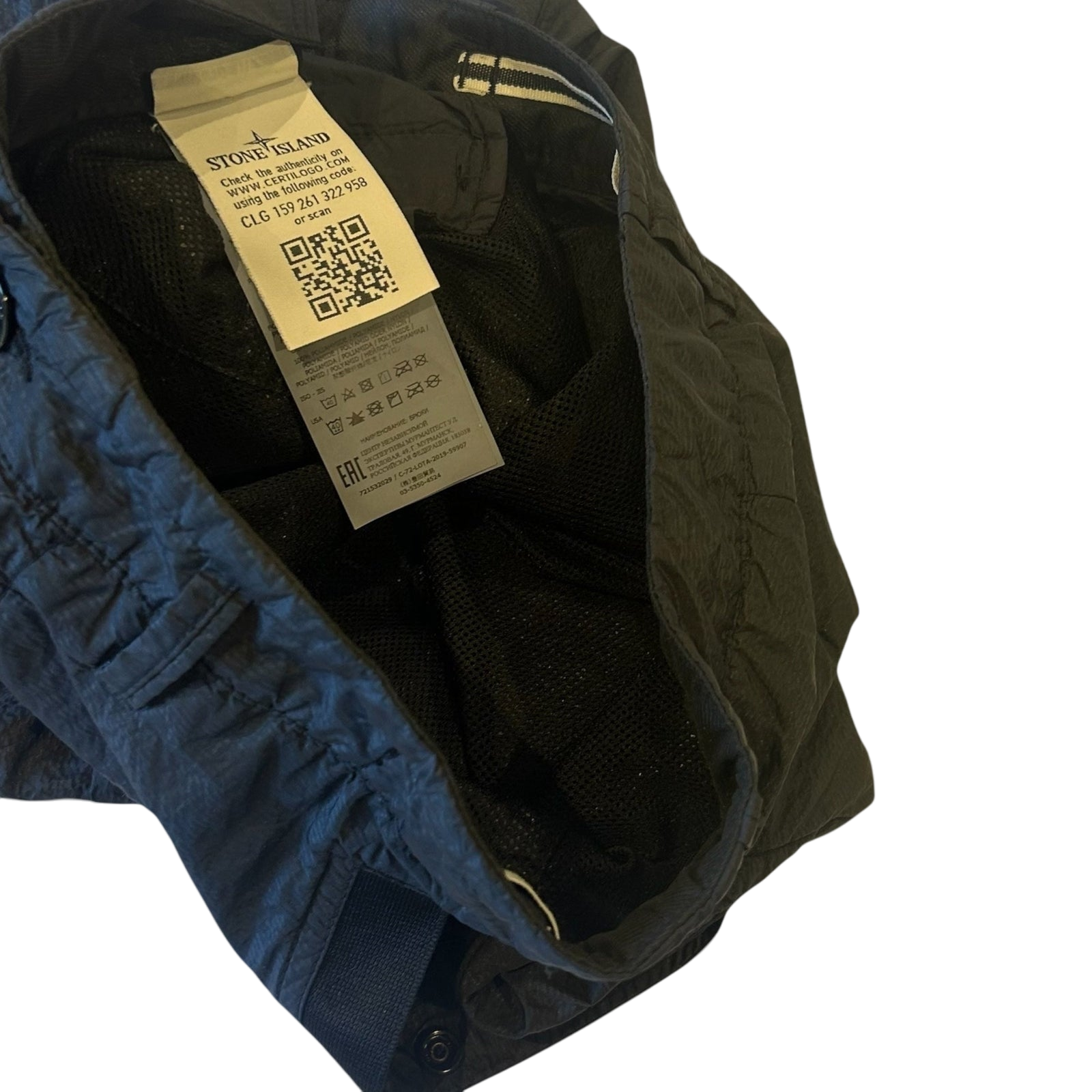 Stone Island Type RE Metal Nylon Cargo Pants Black (Size 34")