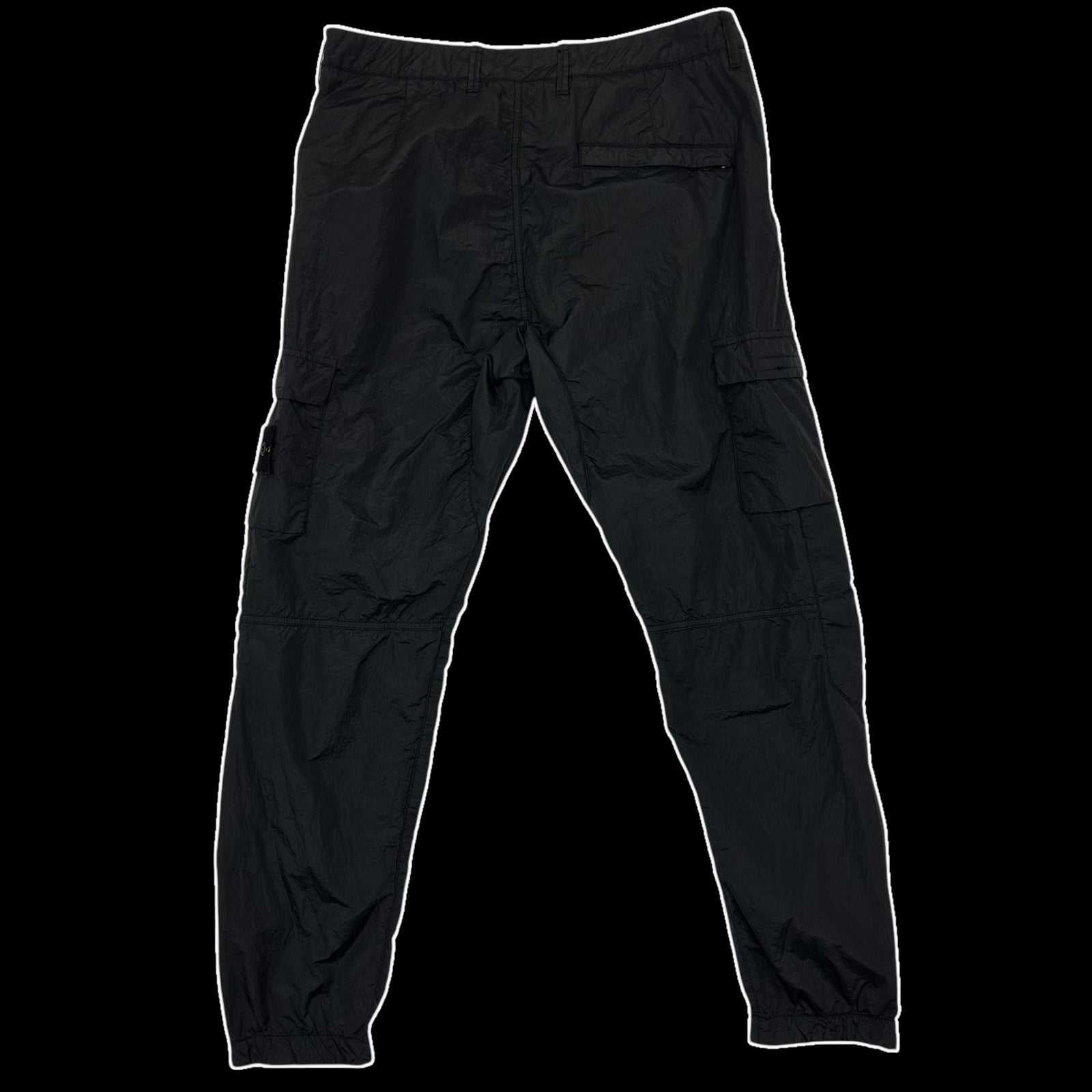 Stone Island Type RE Metal Nylon Cargo Pants Black (Size 34")