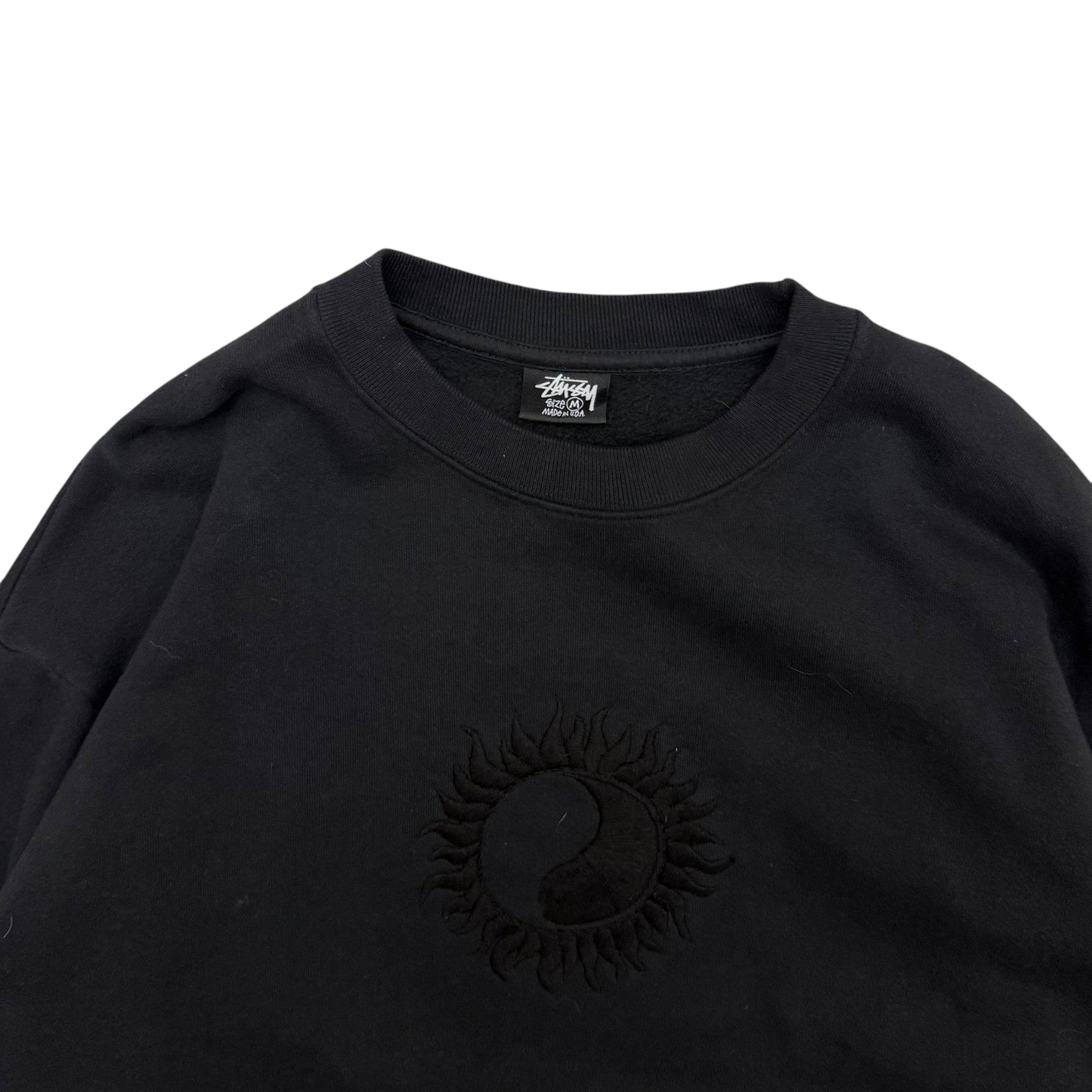 Stussy x Our Legacy Sun Crewneck Sweater Black (Made in USA) (Fits M-L)