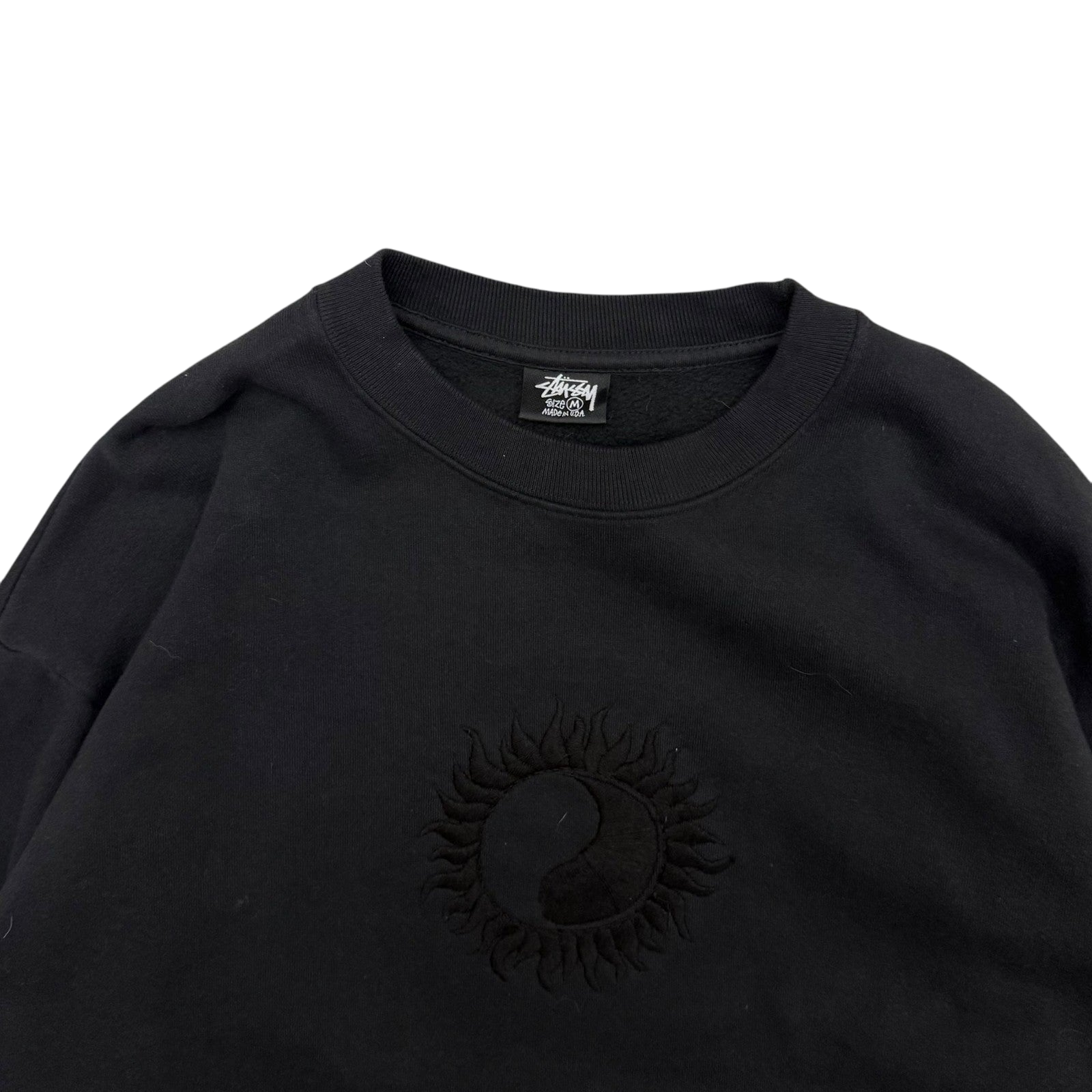 Stussy x Our Legacy Sun Crewneck Sweater Black (Made in USA) (Fits M-L)