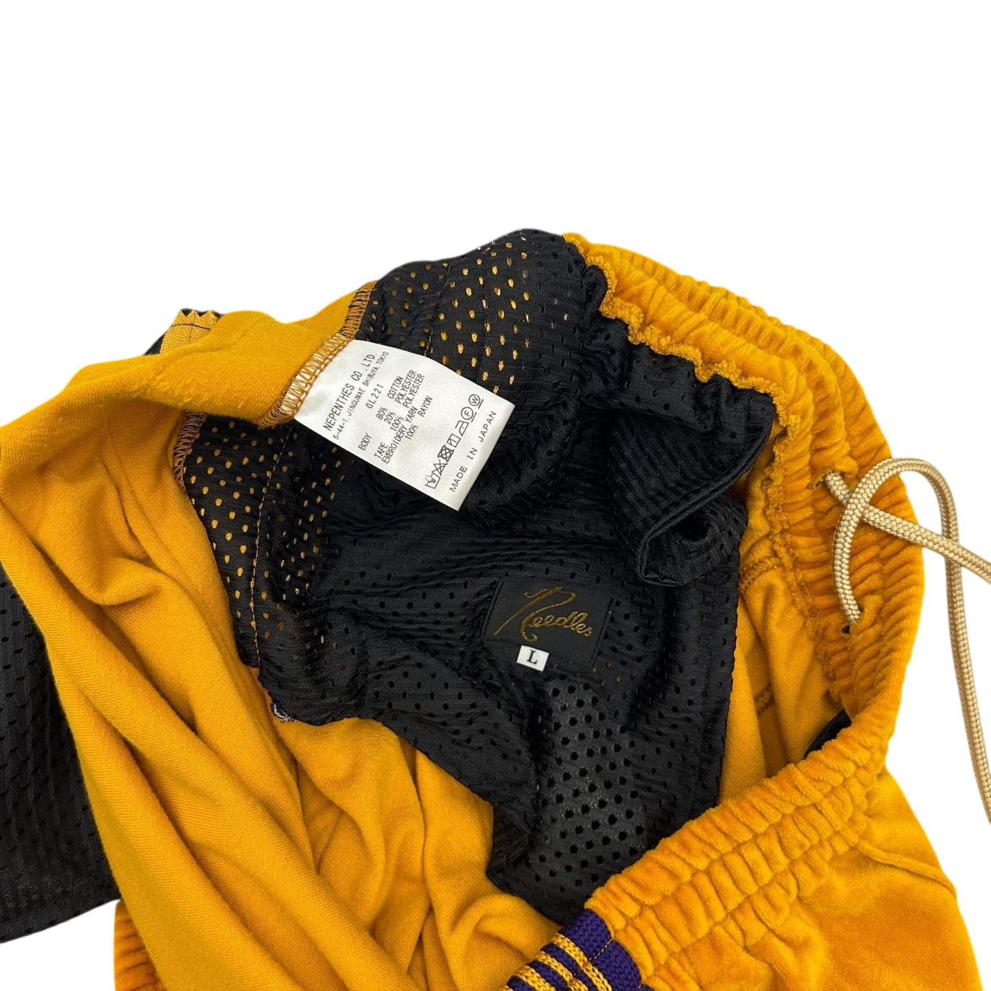 Needles Velour Track Pants Yellow/Purple (Size L)