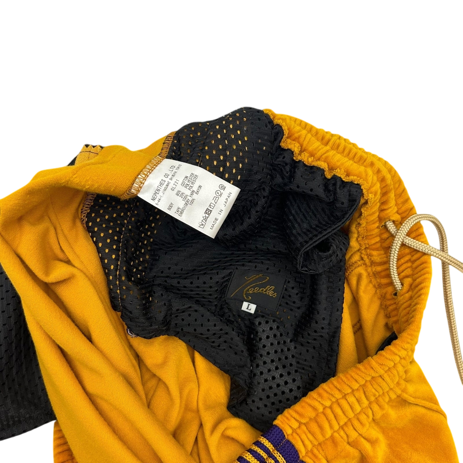 Needles Velour Track Pants Yellow/Purple (Size L)