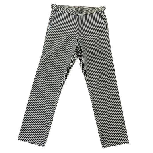 Comme Des AD2001 Garçons Homme Heavy Navy / White Pinstripe Pants (Size S)