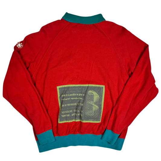Cav Empt Collared Sweater Red/Green (Fits M/L)