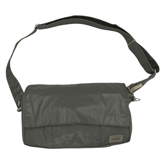 Porter Vintage Nylon Messenger Bag Metallic Silver