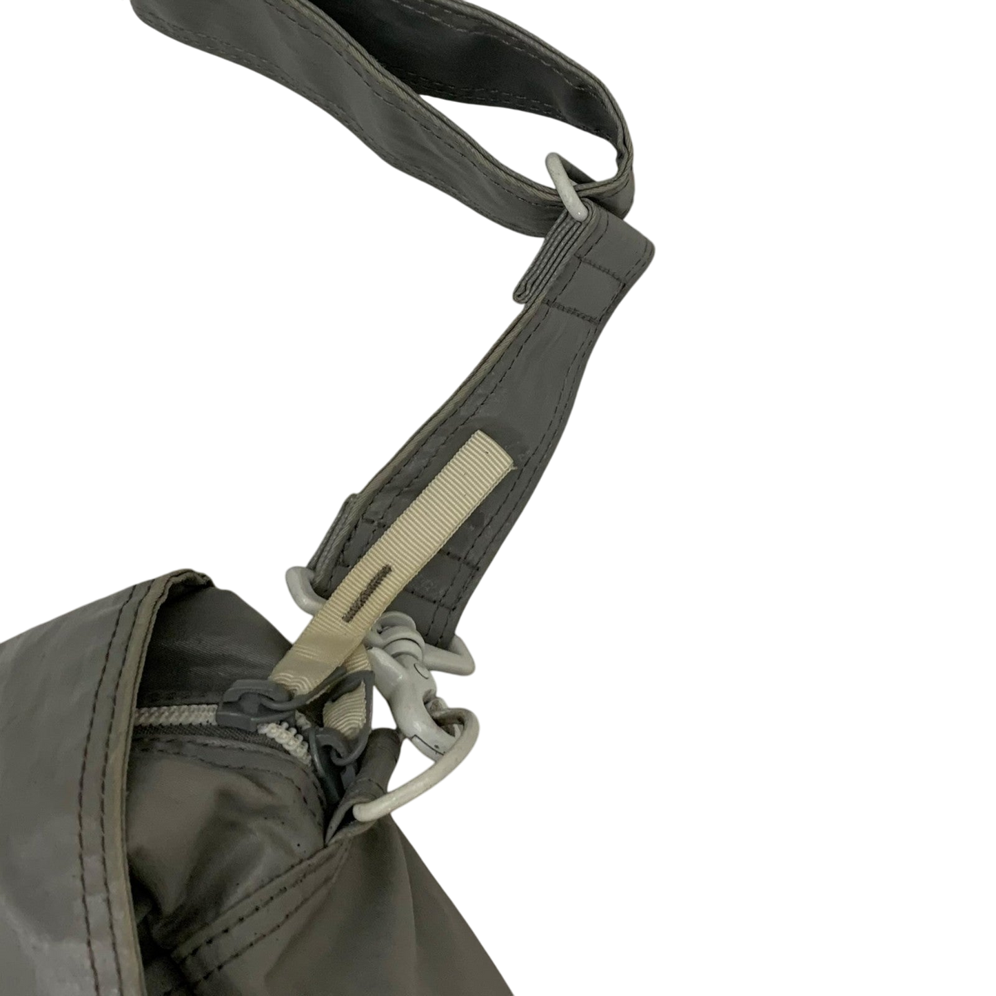 Porter Vintage Nylon Messenger Bag Metallic Silver