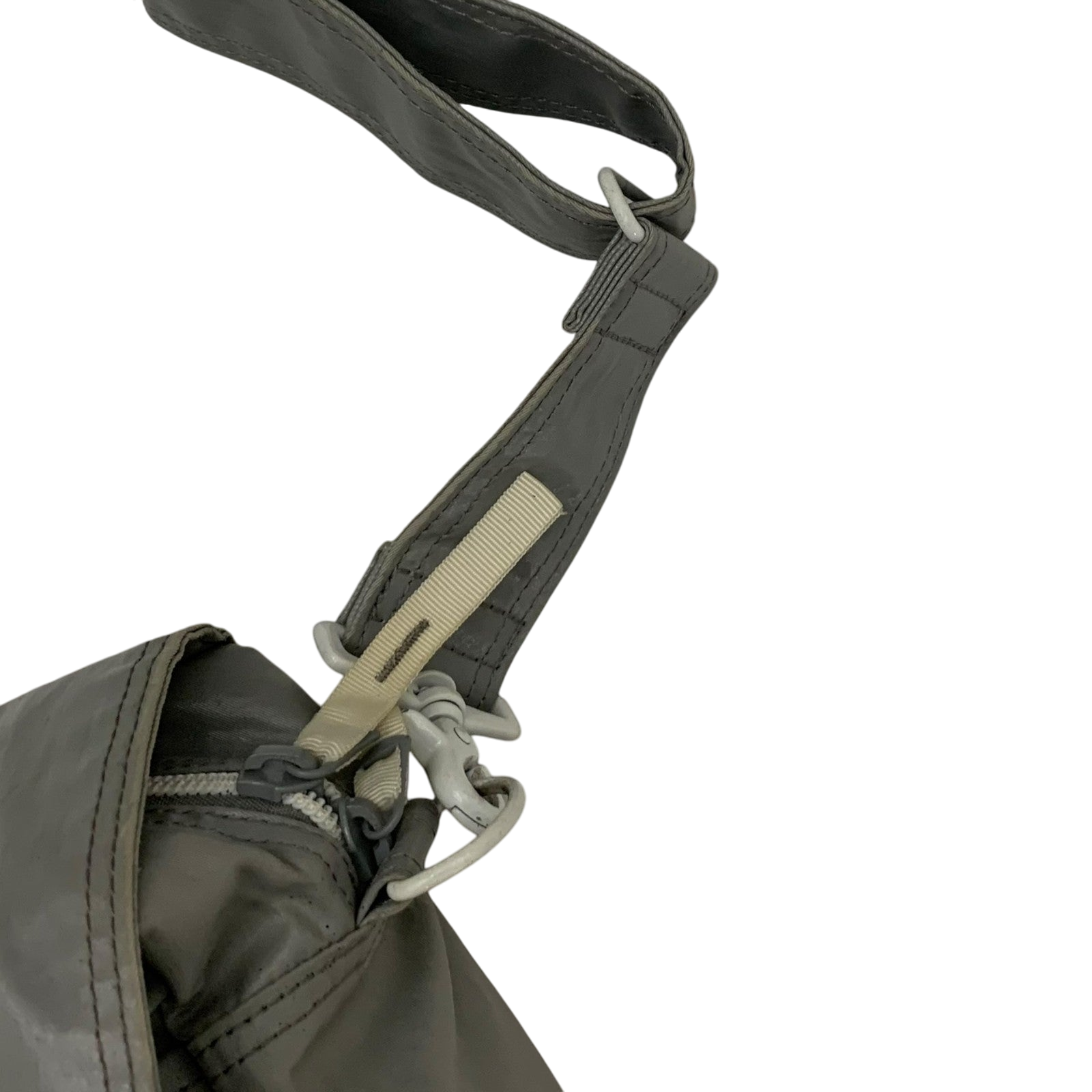 Porter Vintage Nylon Messenger Bag Metallic Silver