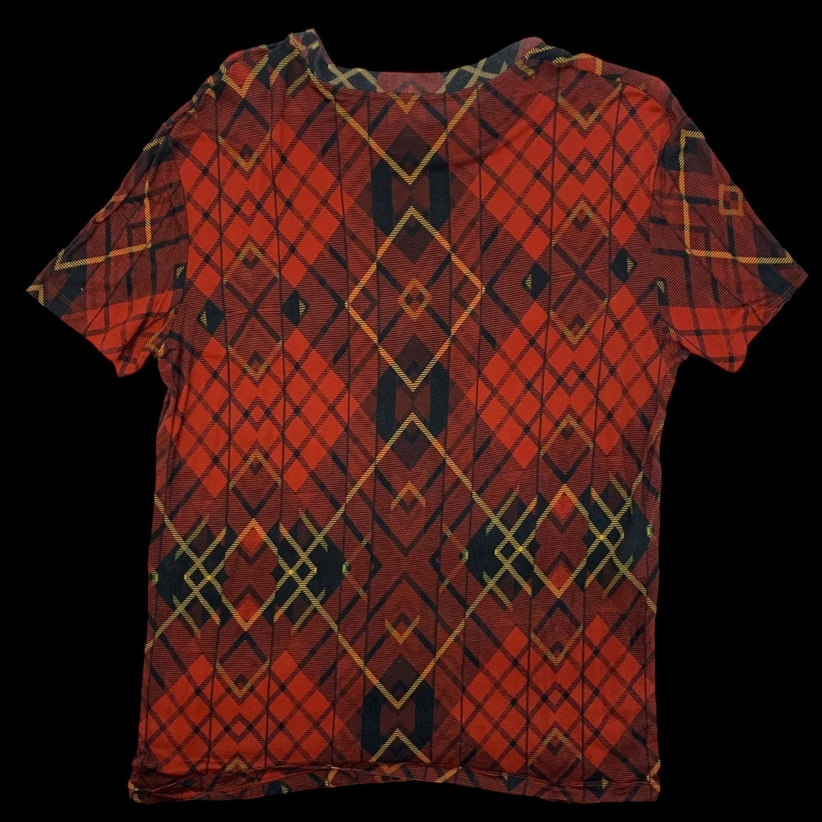 McQ Alexander McQueen Plaid Lyocell Top Red / Black (Fits L)