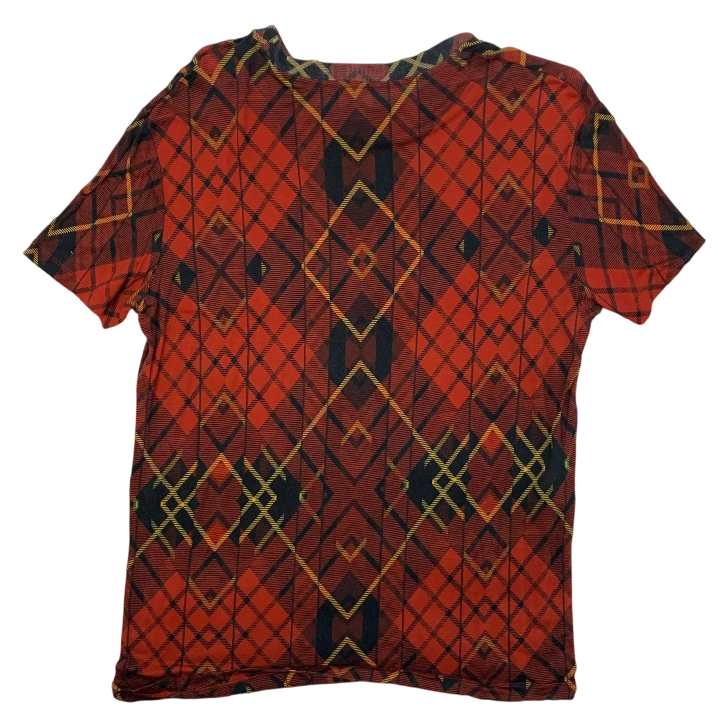 McQ Alexander McQueen Plaid Lyocell Top Red / Black (Fits L)