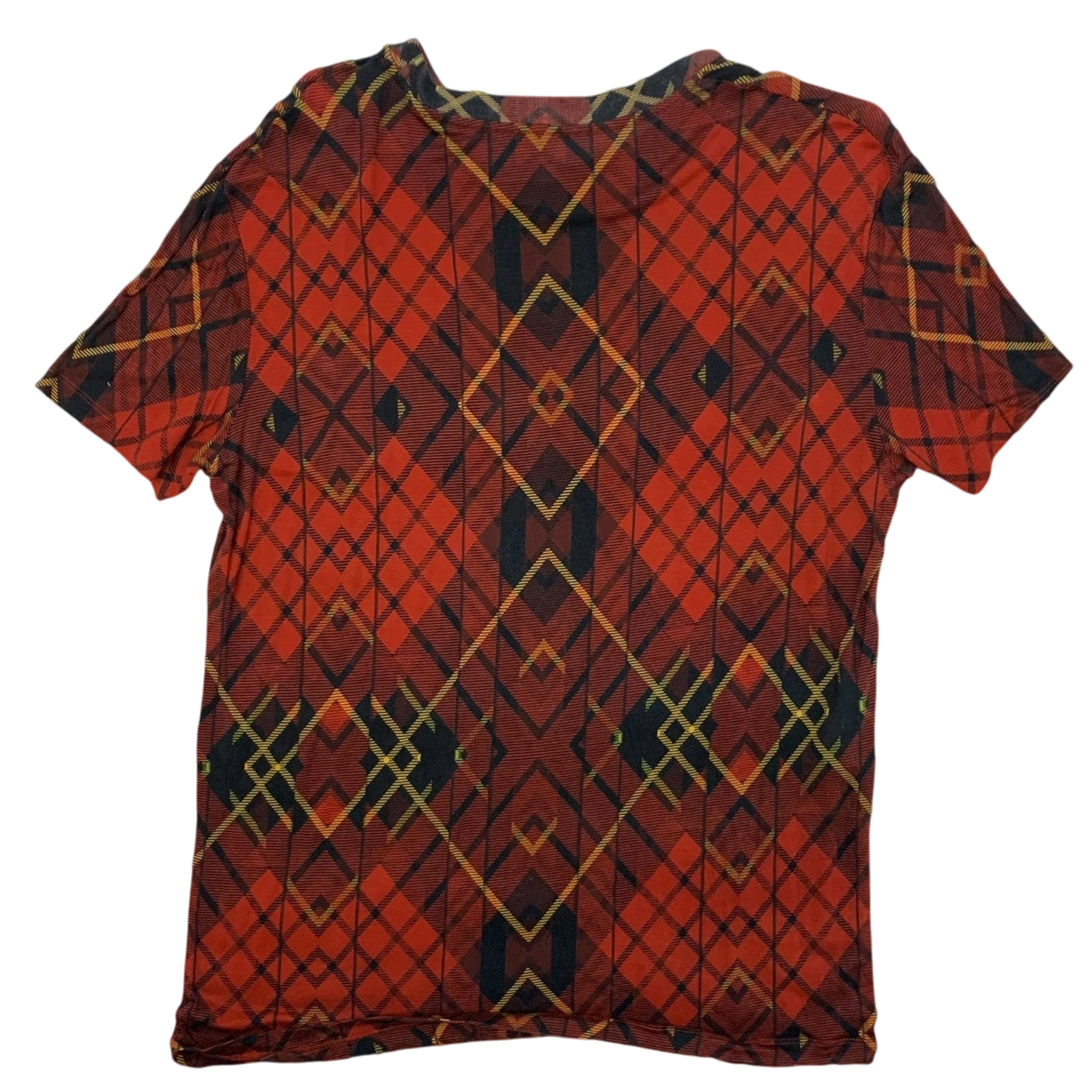 McQ Alexander McQueen Plaid Lyocell Top Red / Black (Fits L)