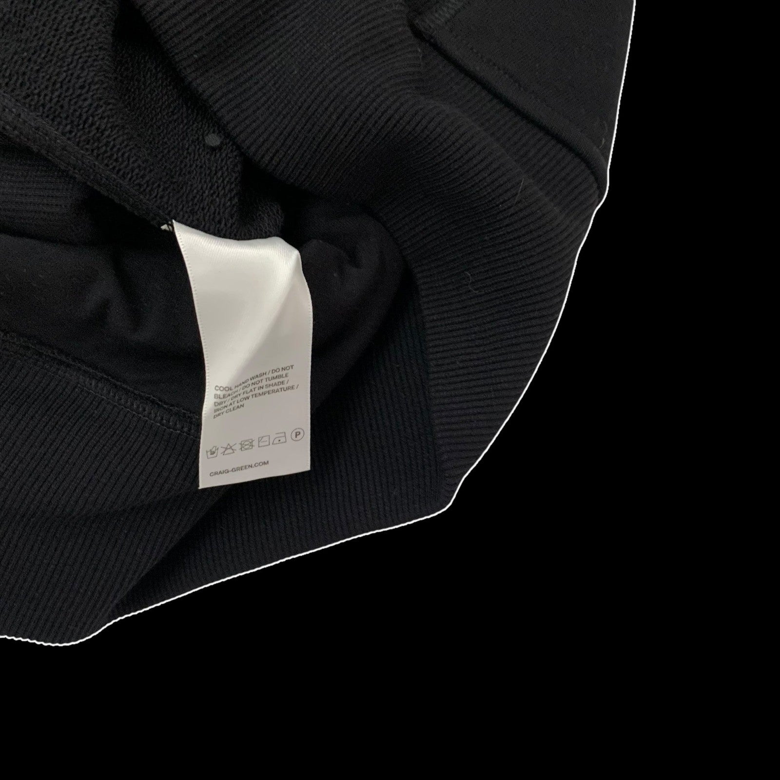 Craig Green Lace-up Detailing Hoodie Black (Fits L-XL)