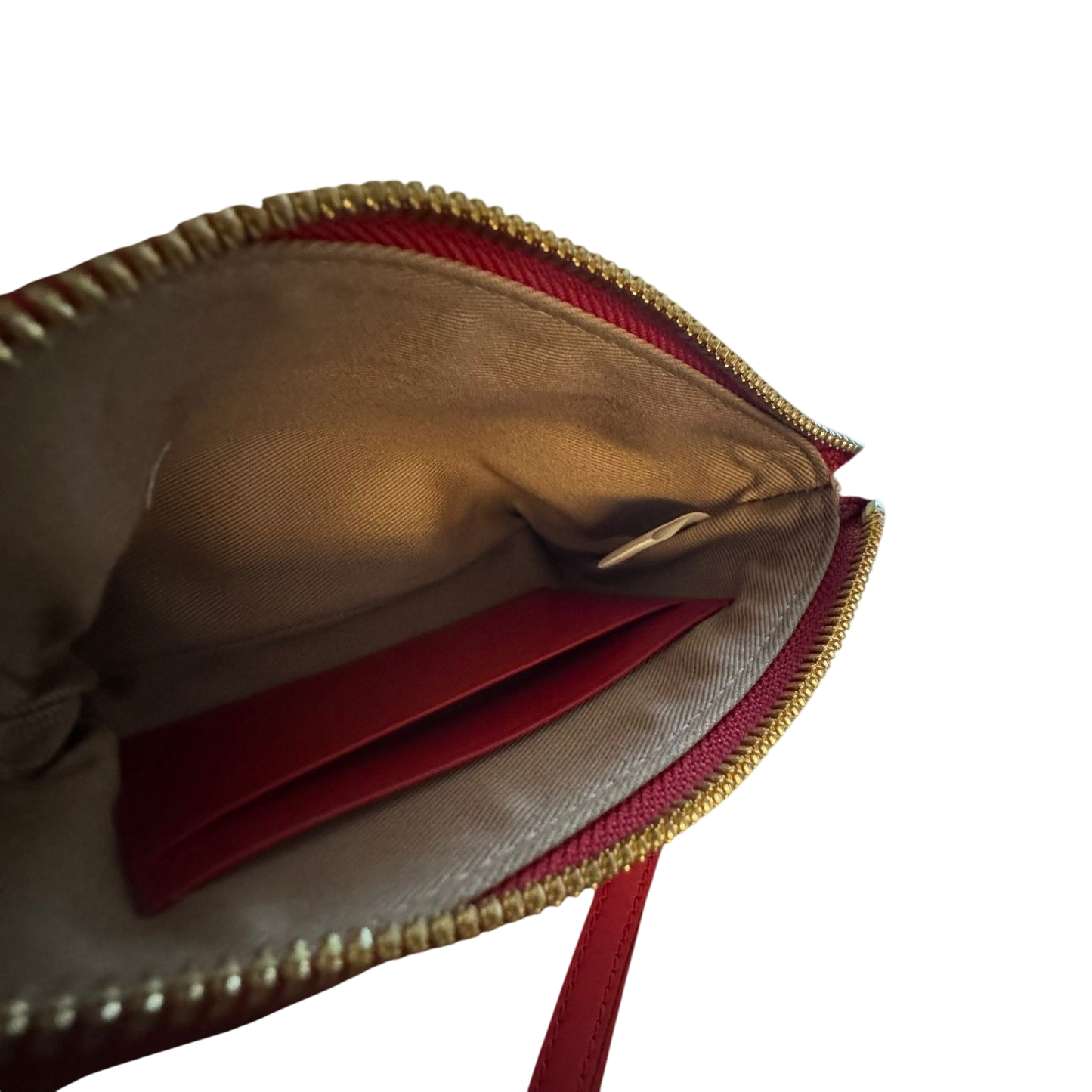 MCM Visetos Pattern Tan Leather Pouch / Wallet