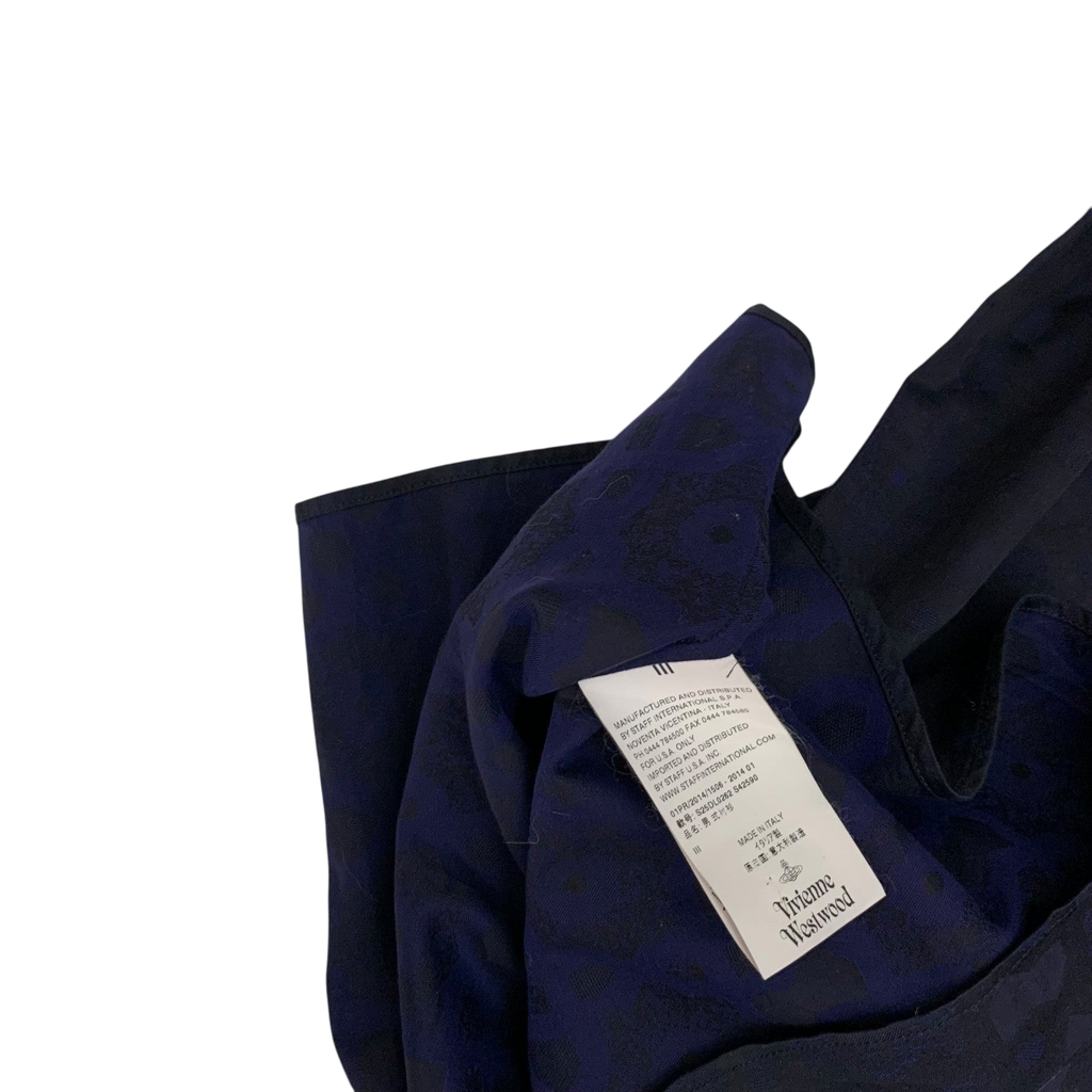 Vivienne Westwood Man Patterned Button-Up Shirt Navy (Fits M)