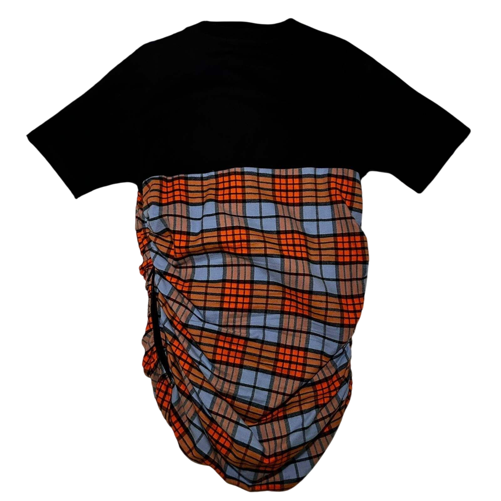 MSGM Tartan-Bustier Layered T-Shirt (Size M Womens)