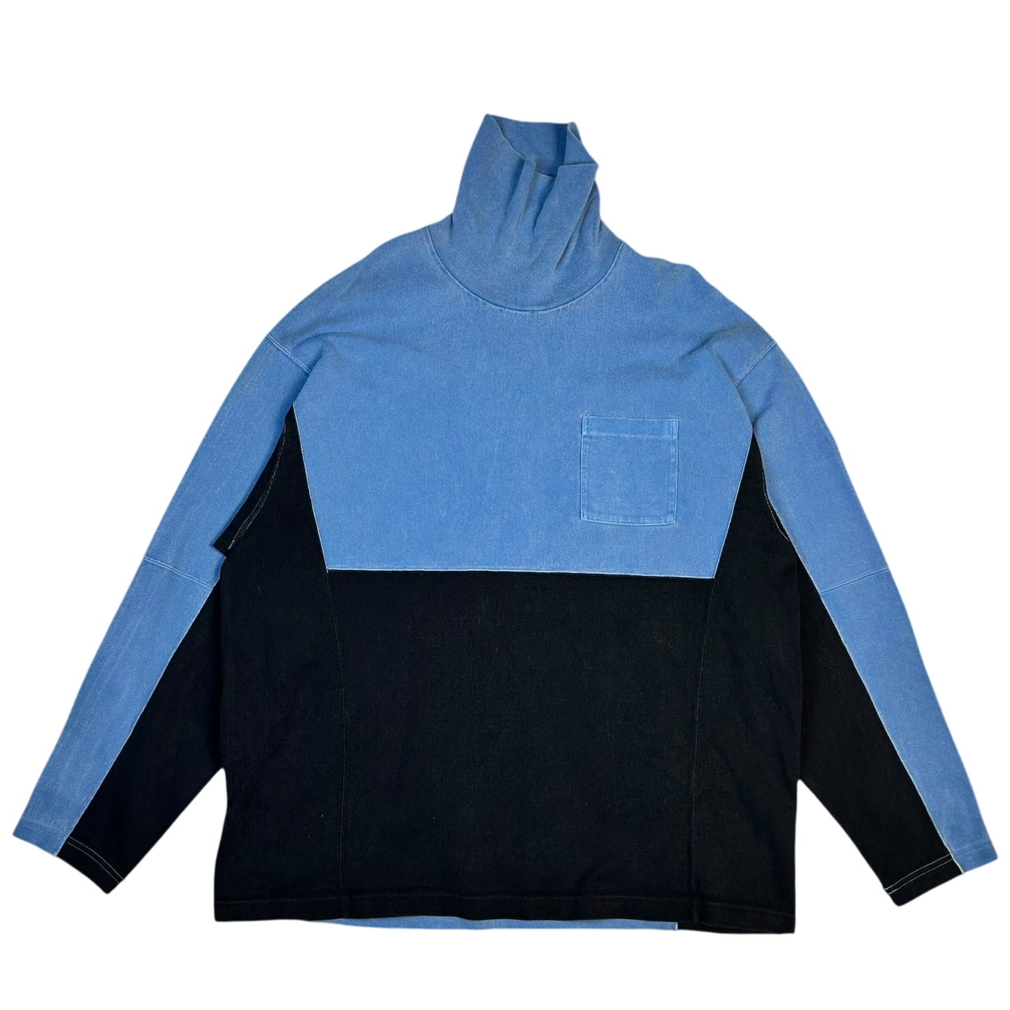 Cav Empt Turtle Neck Sweater Blue / Black (Size XL)