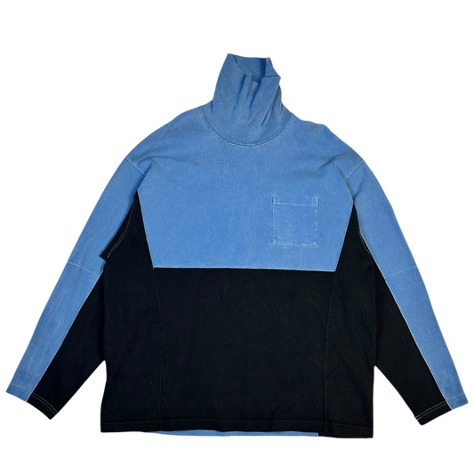 Cav Empt Turtle Neck Sweater Blue / Black (Size XL)