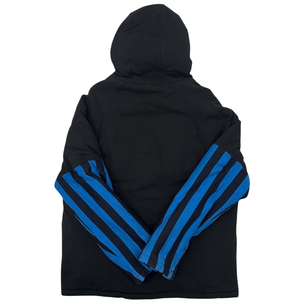 SS19 Martine Rose Split Wadded Hoodie Black / Blue (Fits M)