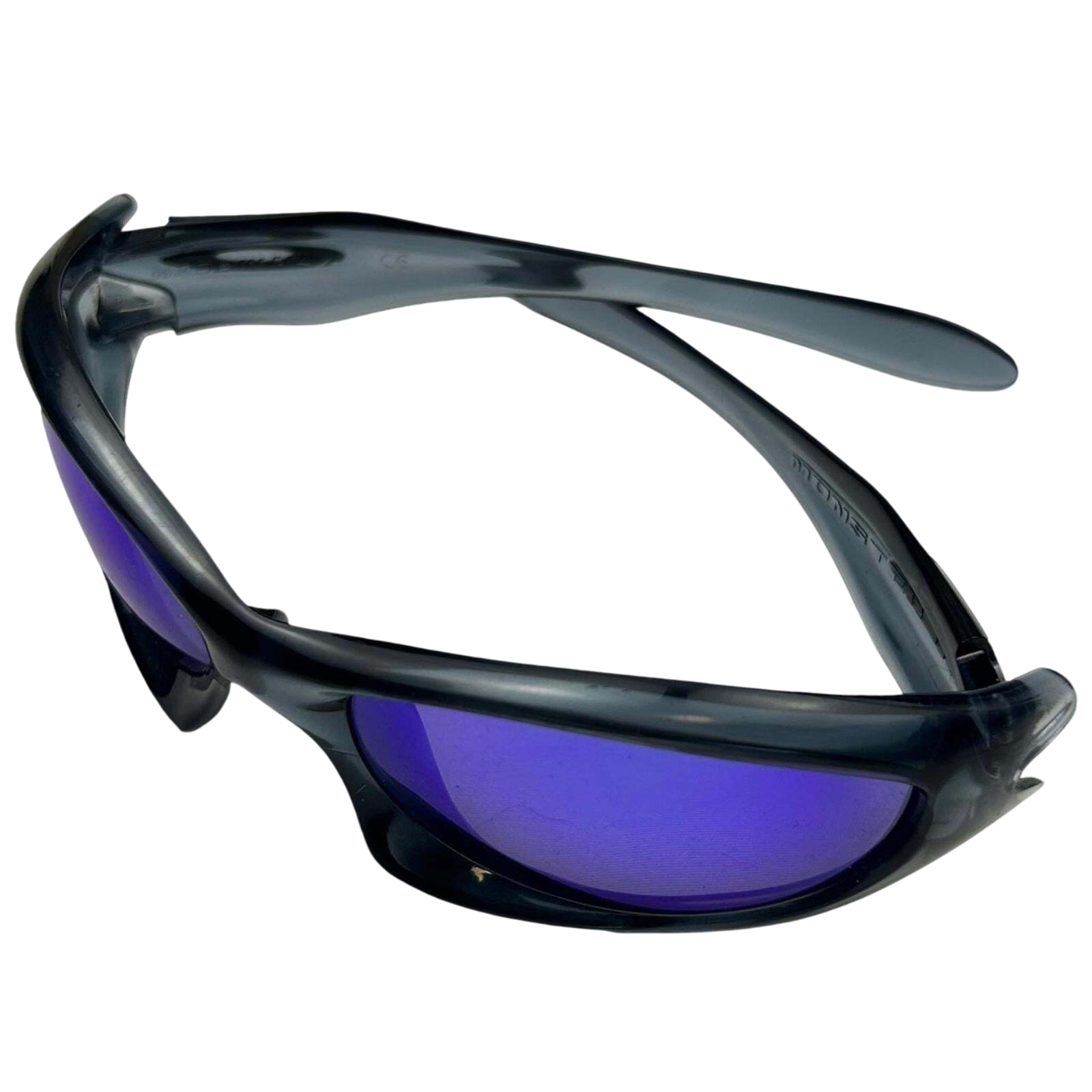 Vintage Oakley Monster Dog Crystal Black (with blue lens)