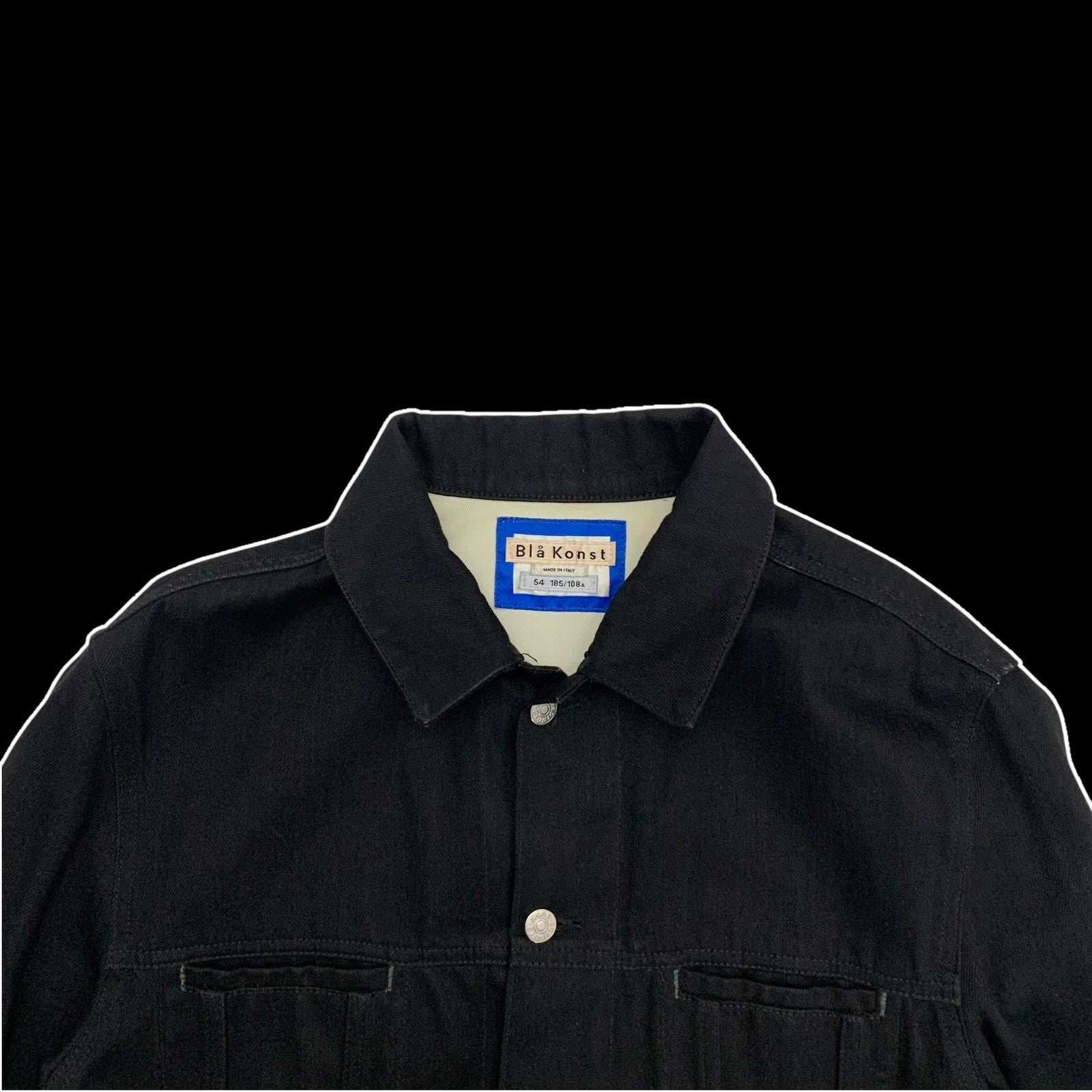 Acne Studios Blå Konst Pass Denim Jacket Black (Fits M-L)