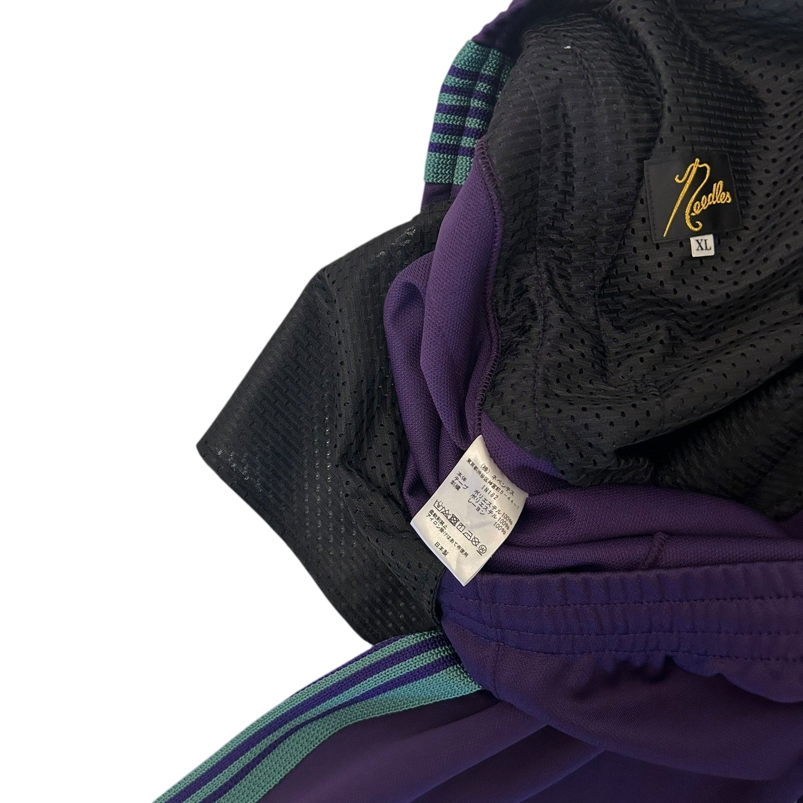 Needles Poly Smooth Track Pants Purple/Turquoise (Size XL)